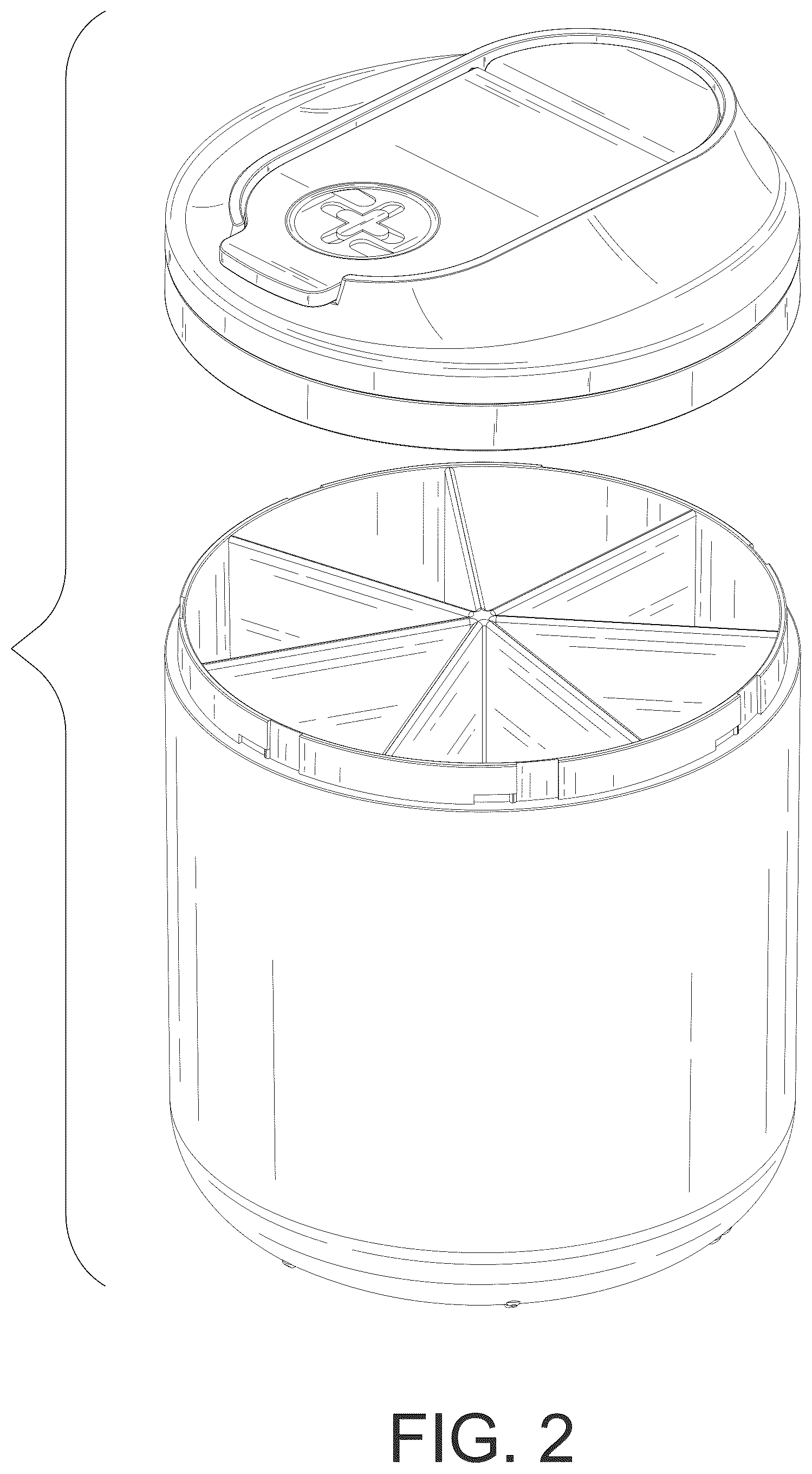 Patent USD1076413 Figure 2 – Pill box