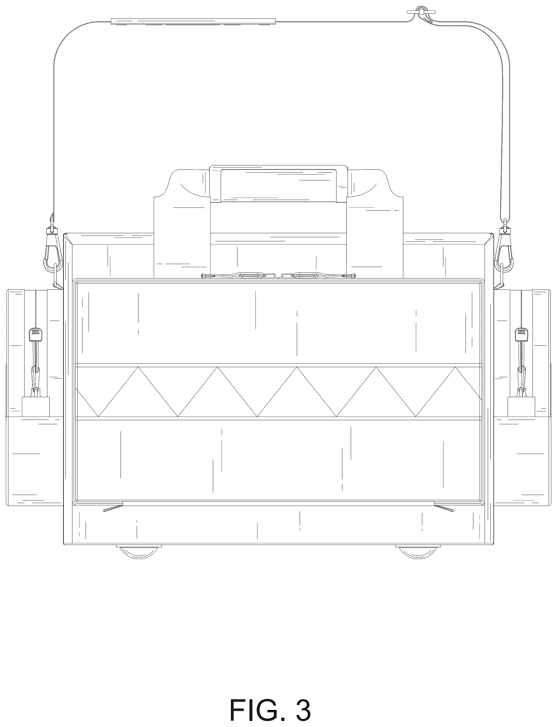 Patent USD1076414 Figure 3 – Emergency handbag