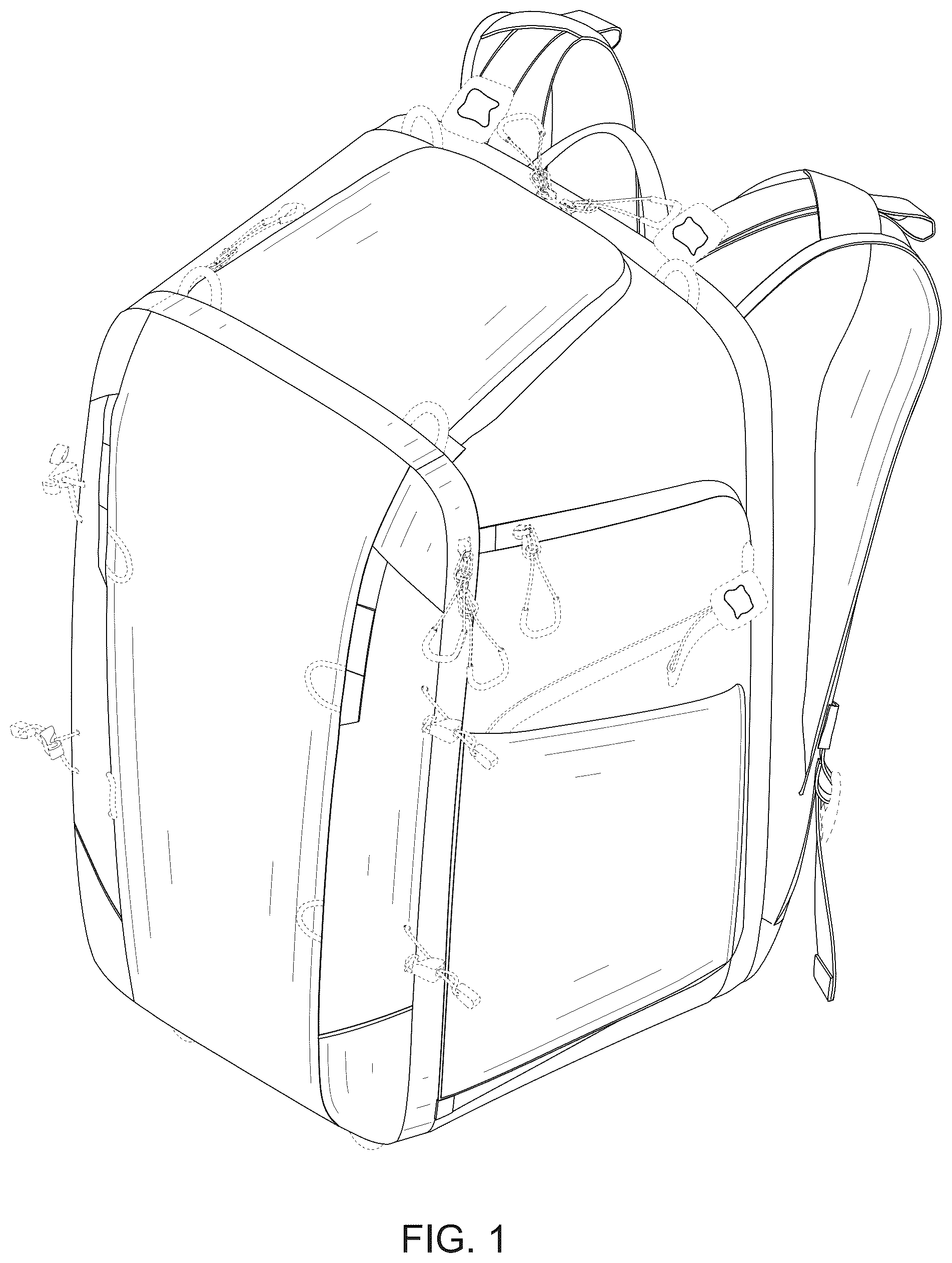 Patent USD1076416 Figure 1 – Backpack