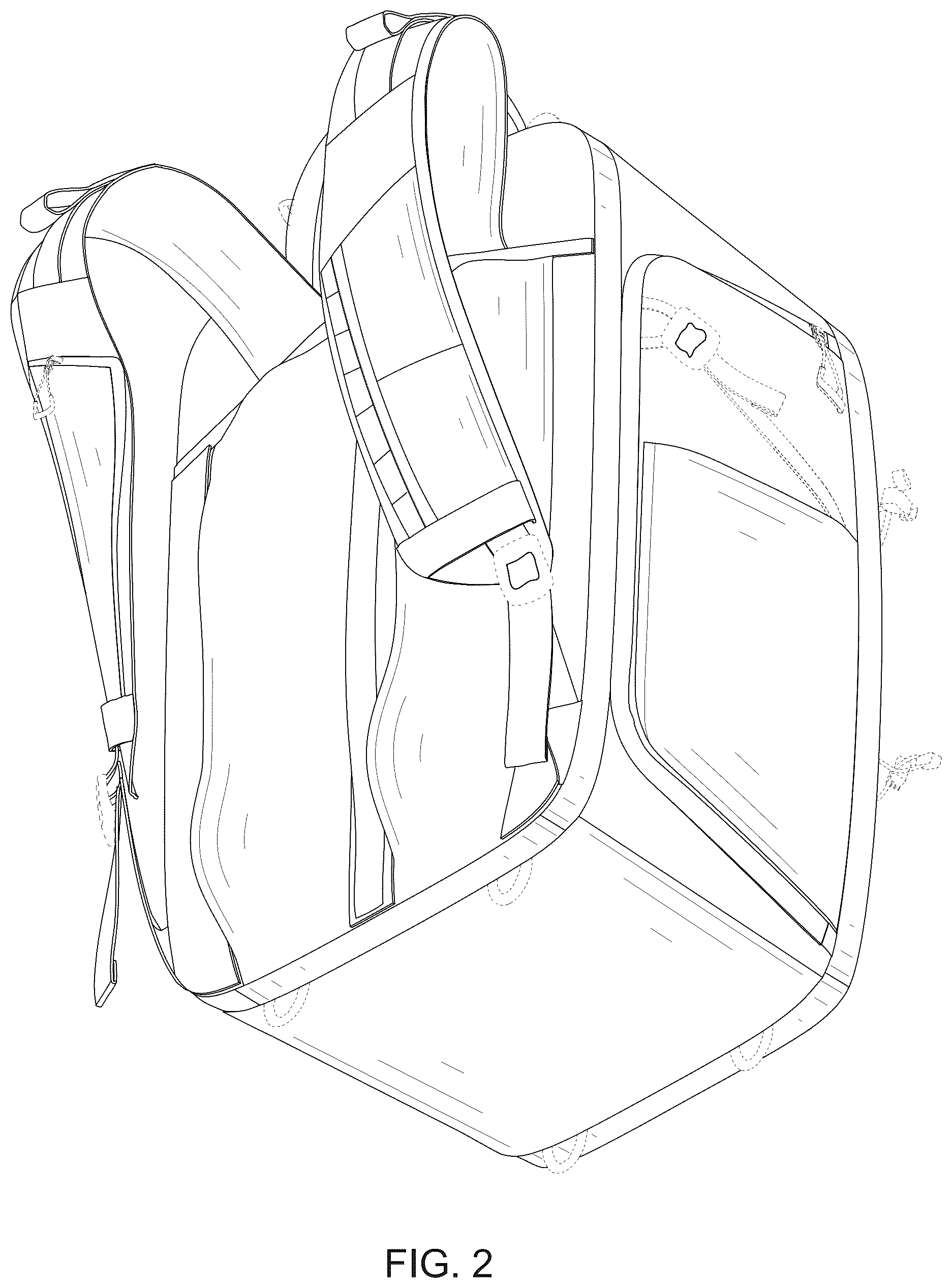 Patent USD1076416 Figure 2 – Backpack
