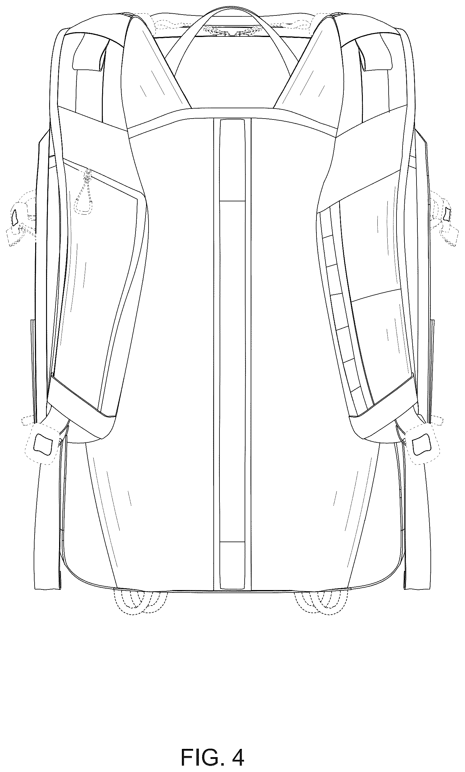 Patent USD1076416 Figure 4 – Backpack