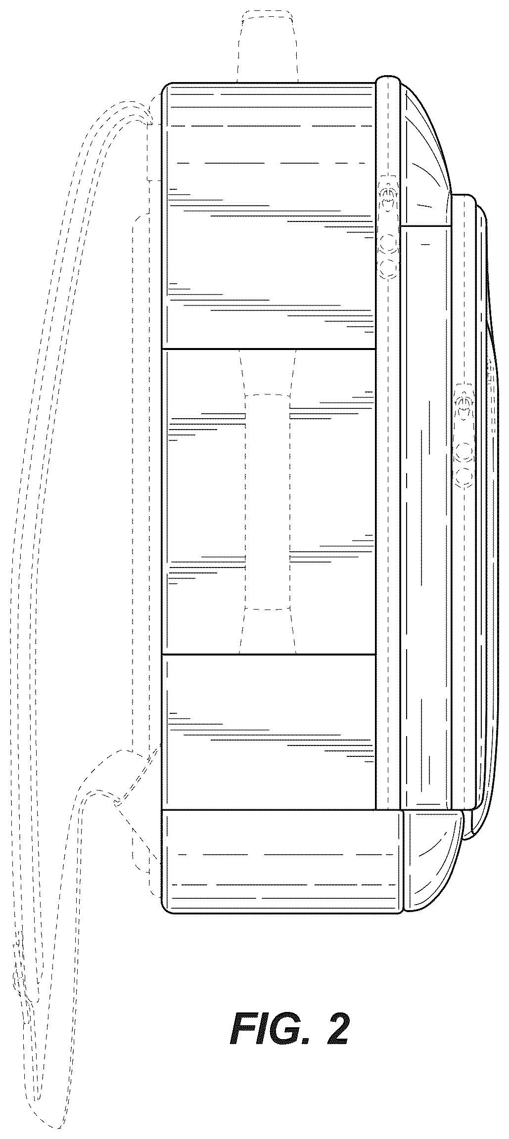 Patent USD1076417 Figure 2 – Backpack