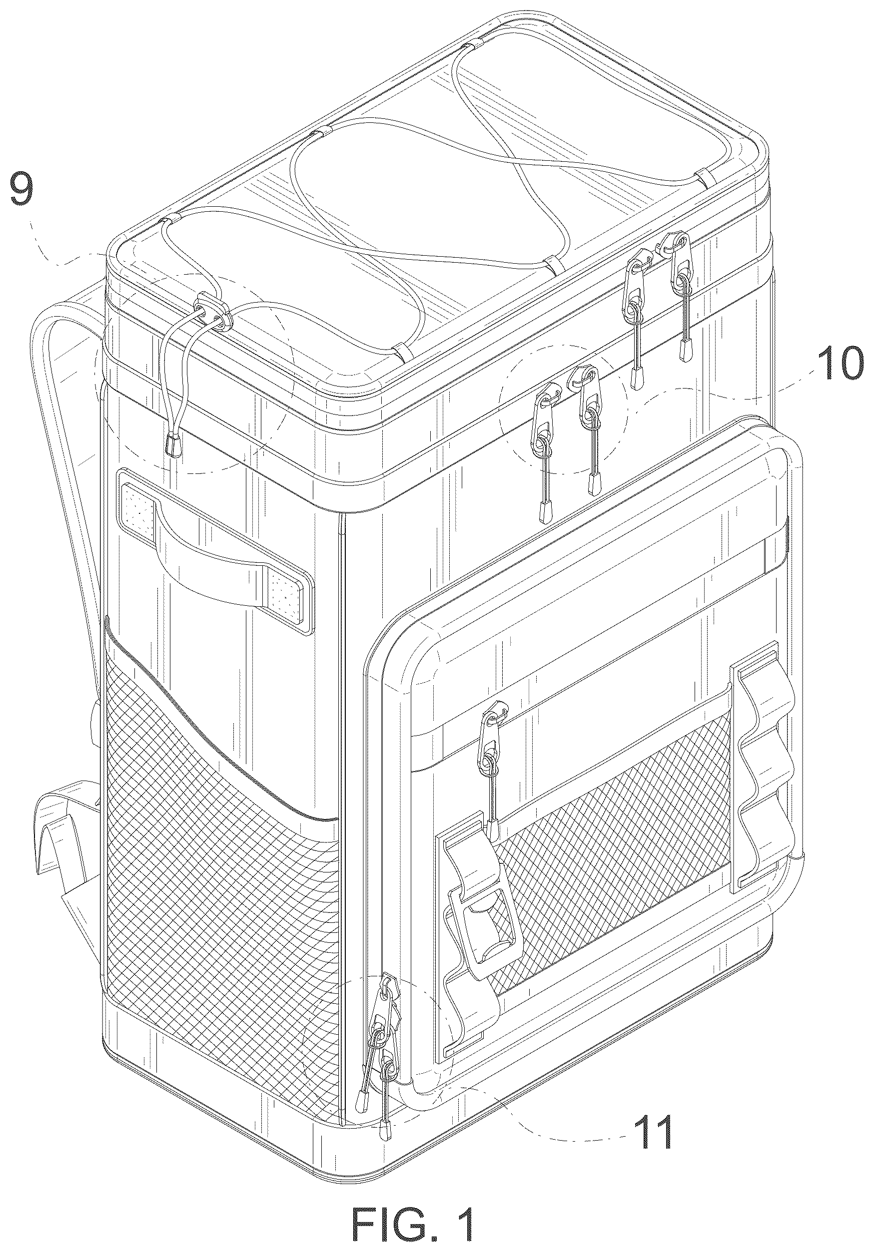Patent USD1076418 Figure 1 – Backpack