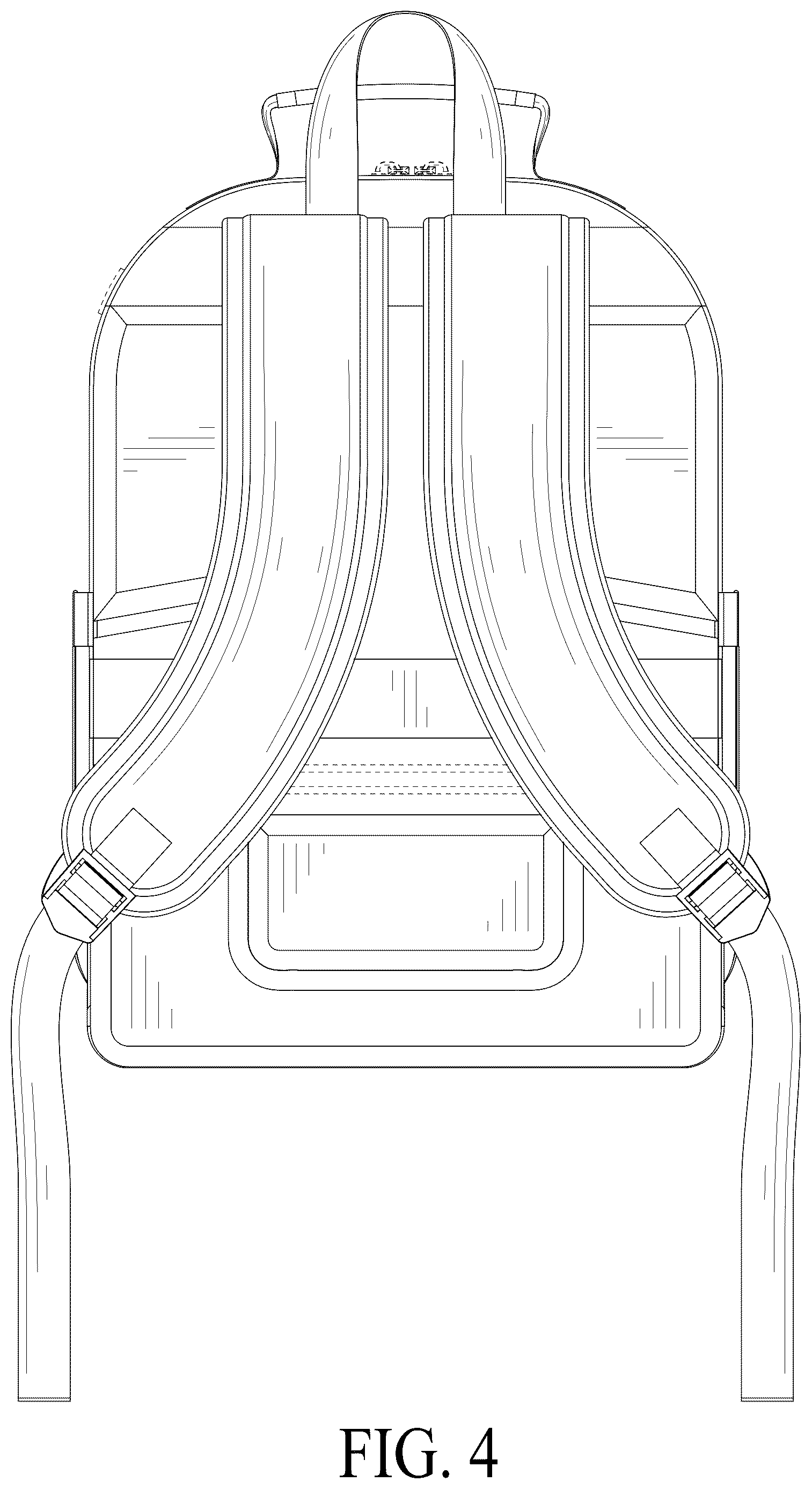 Patent USD1076419 Figure 4 – Backpack
