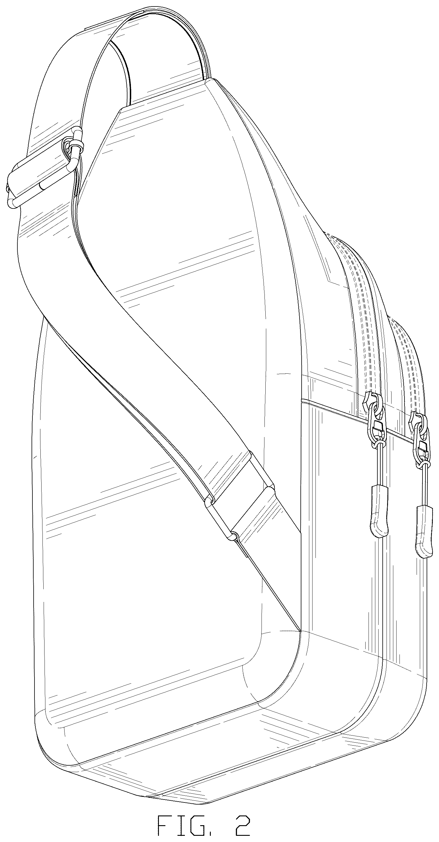 Patent USD1076420 Figure 2 – Sling bag