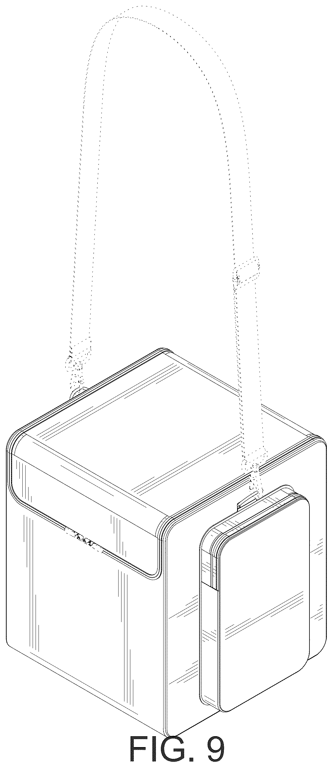 Patent USD1076421 Figure 9 – Speaker storage bag