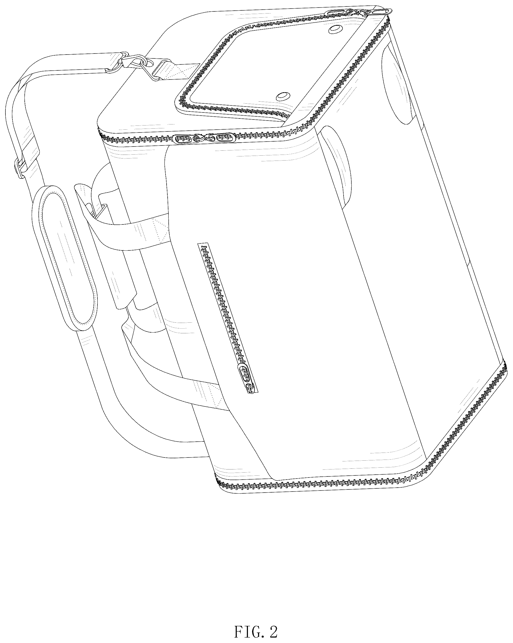 Patent USD1076422 Figure 2 – Garment duffle bag