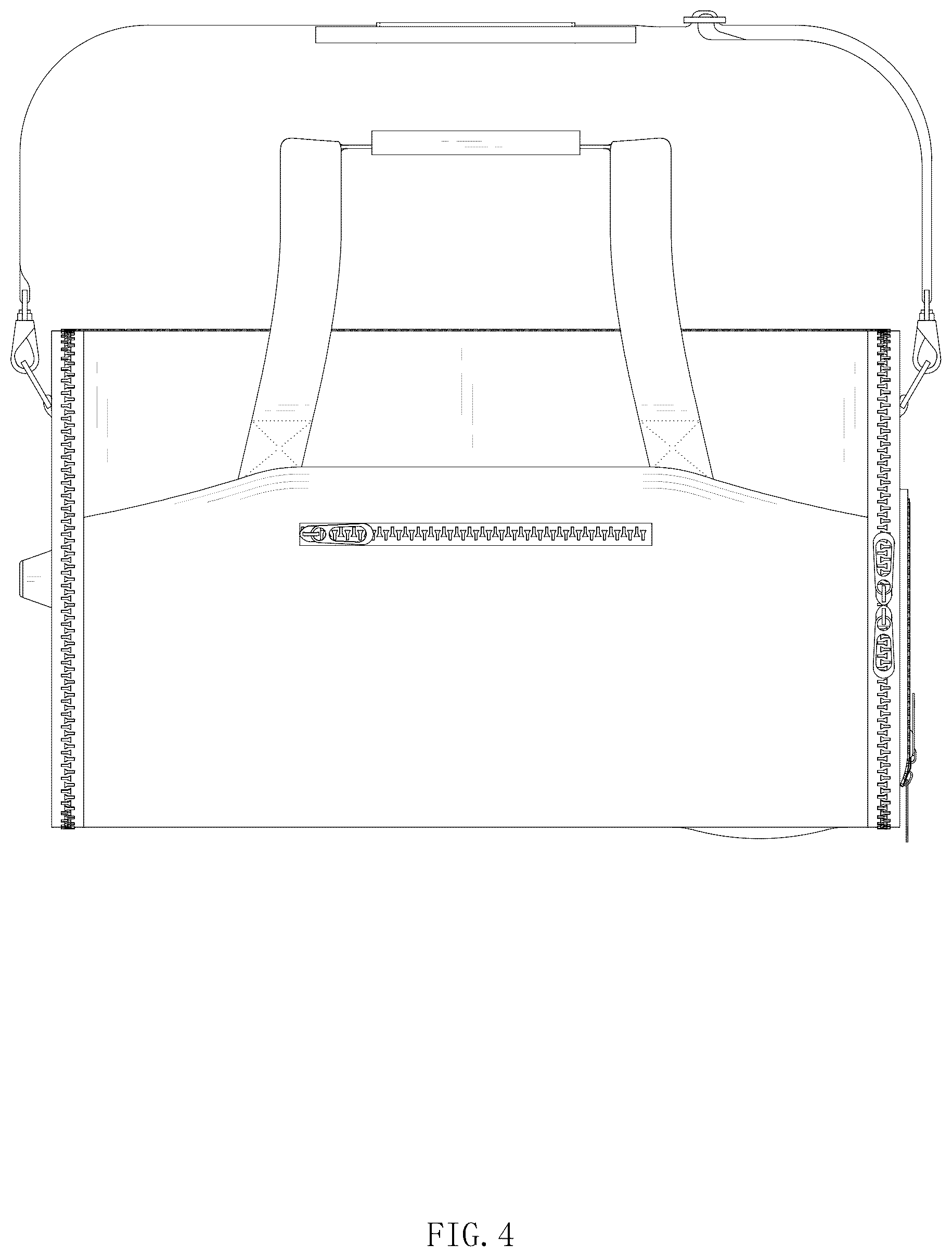 Patent USD1076422 Figure 4 – Garment duffle bag
