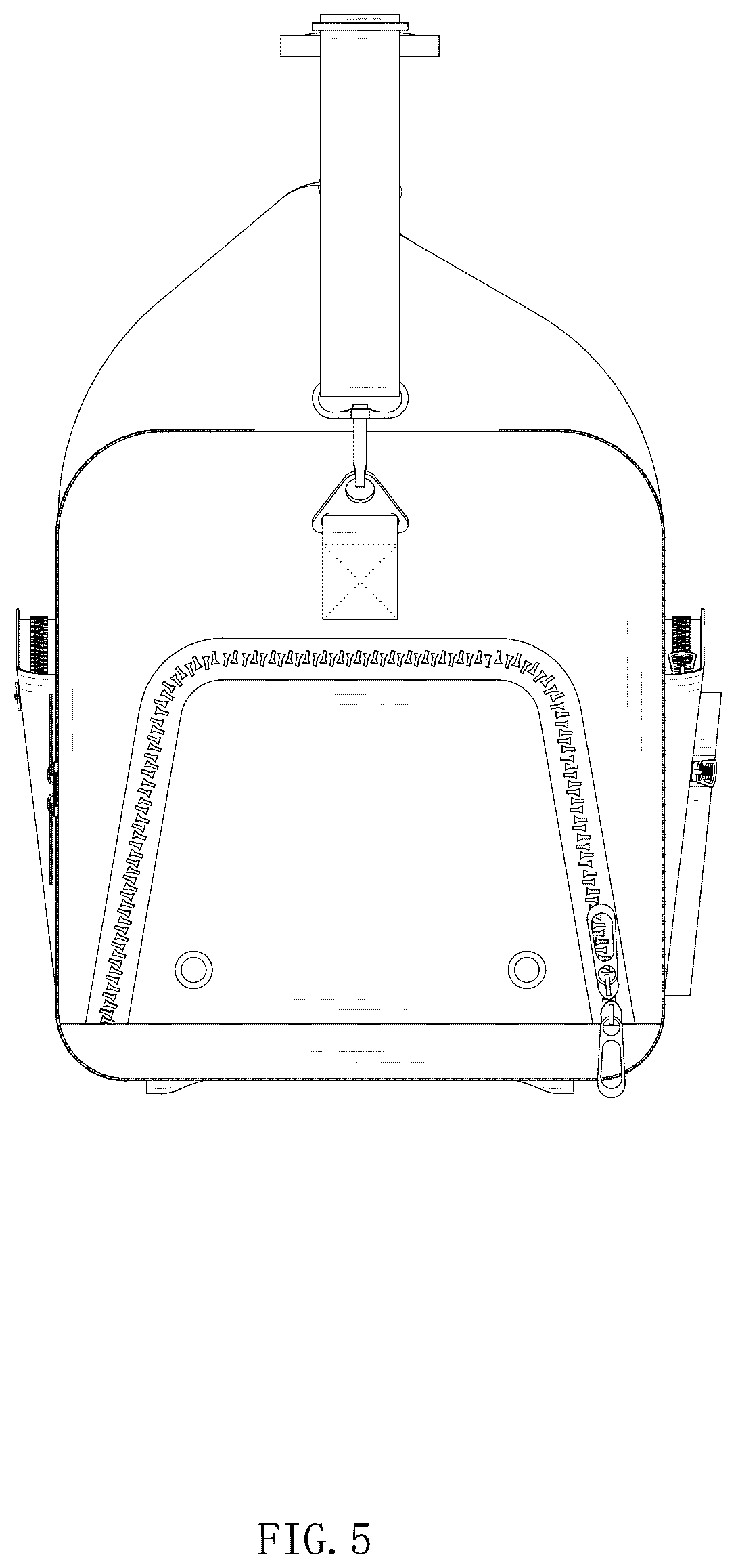 Patent USD1076422 Figure 5 – Garment duffle bag
