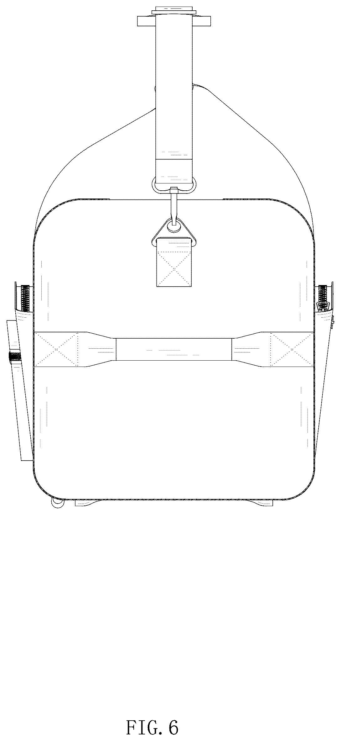 Patent USD1076422 Figure 6 – Garment duffle bag