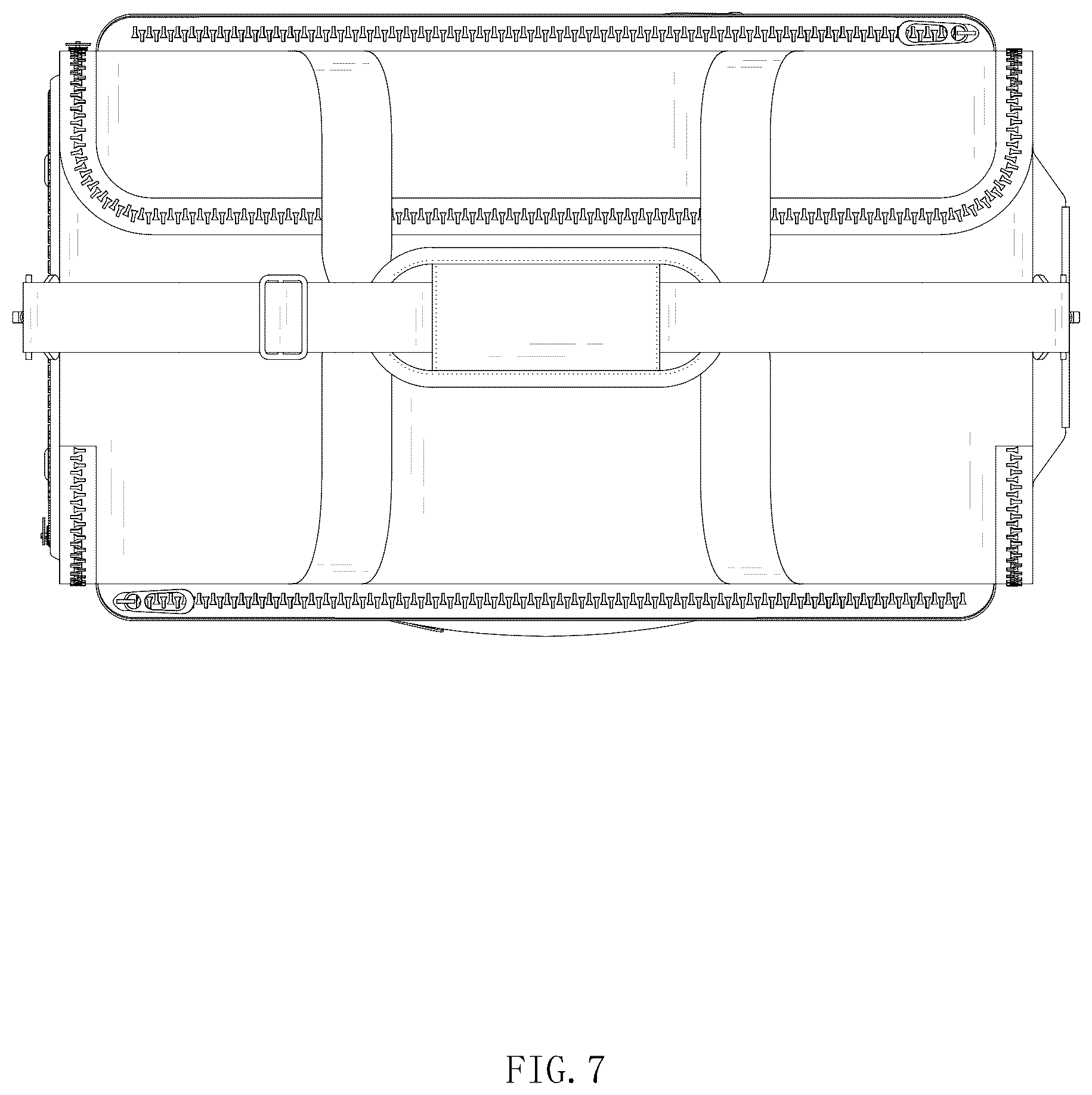 Patent USD1076422 Figure 7 – Garment duffle bag