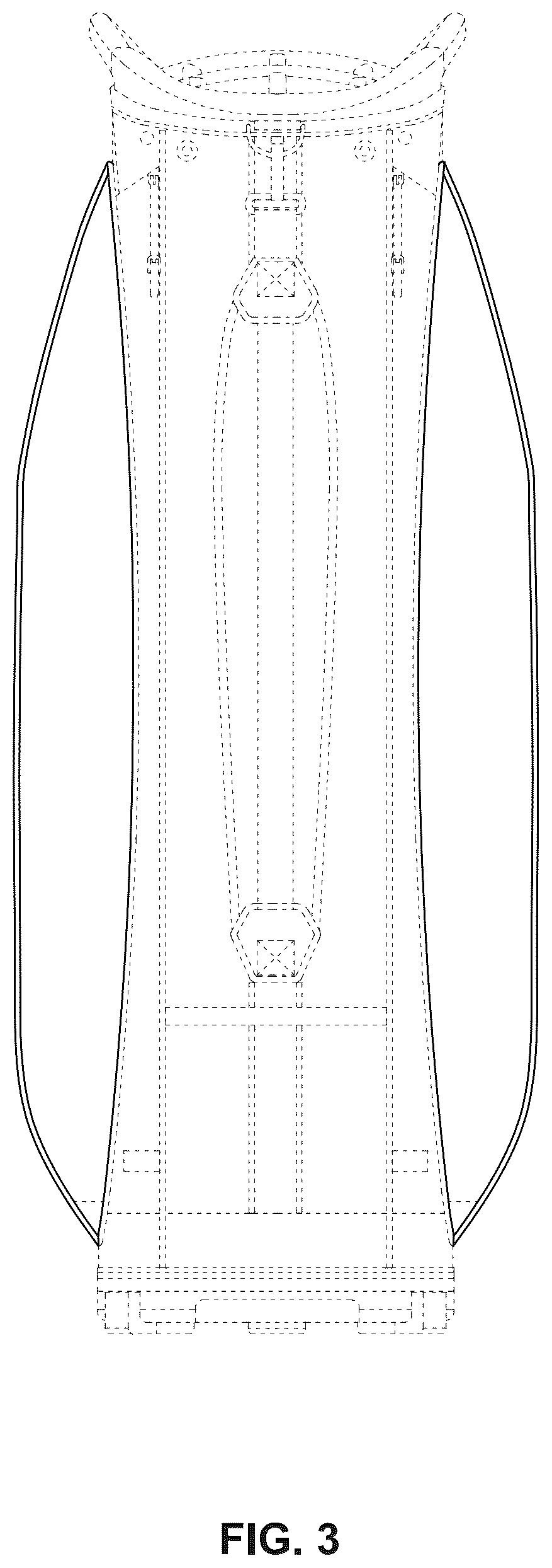 Patent USD1076427 Figure 3 – Golf bag