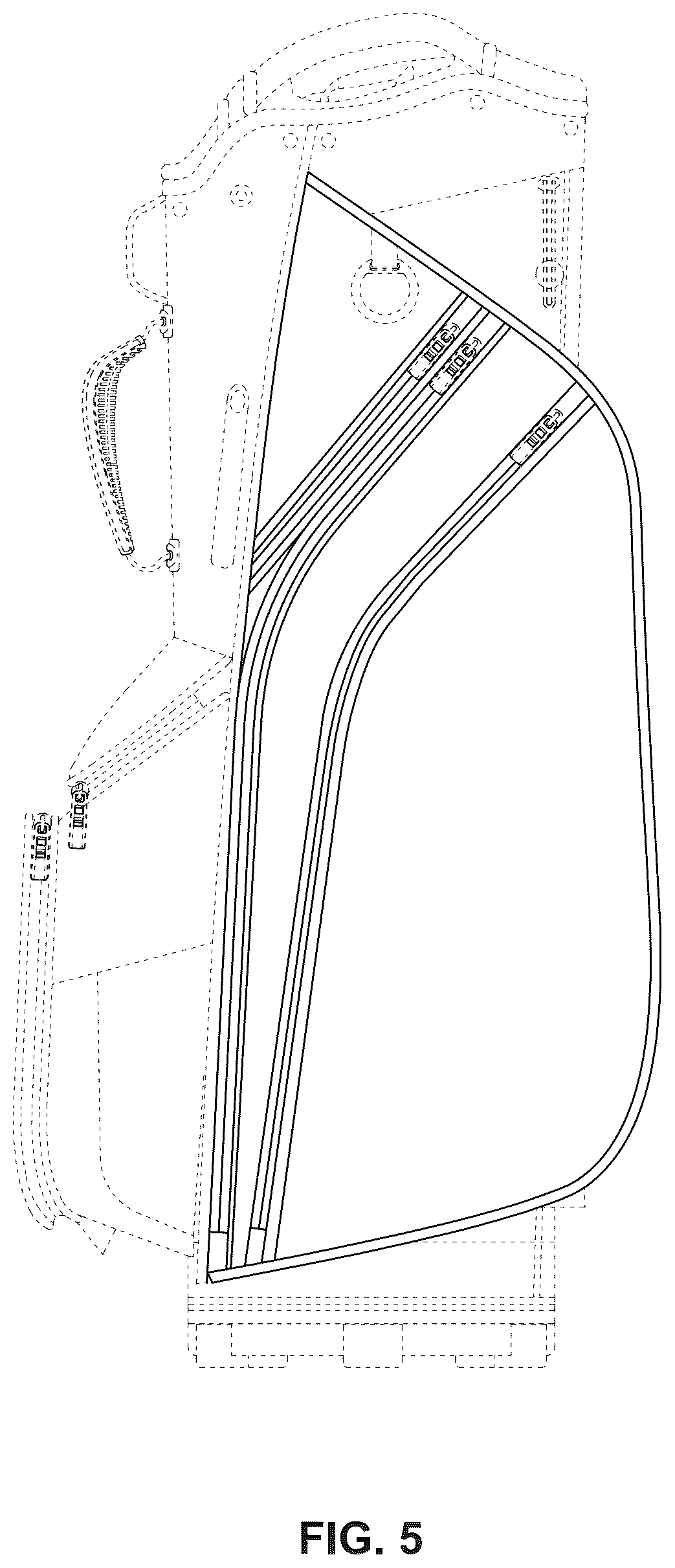 Patent USD1076427 Figure 5 – Golf bag
