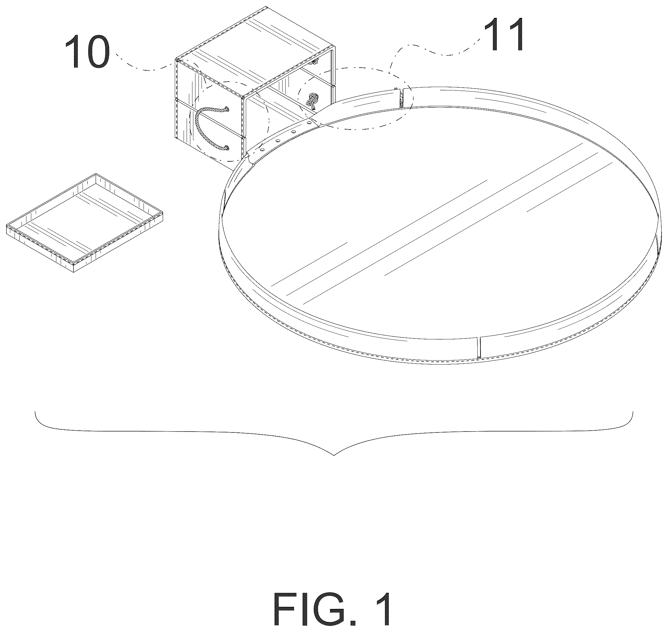 Patent USD1076429 — Toy storage box with play mat — Figure 1