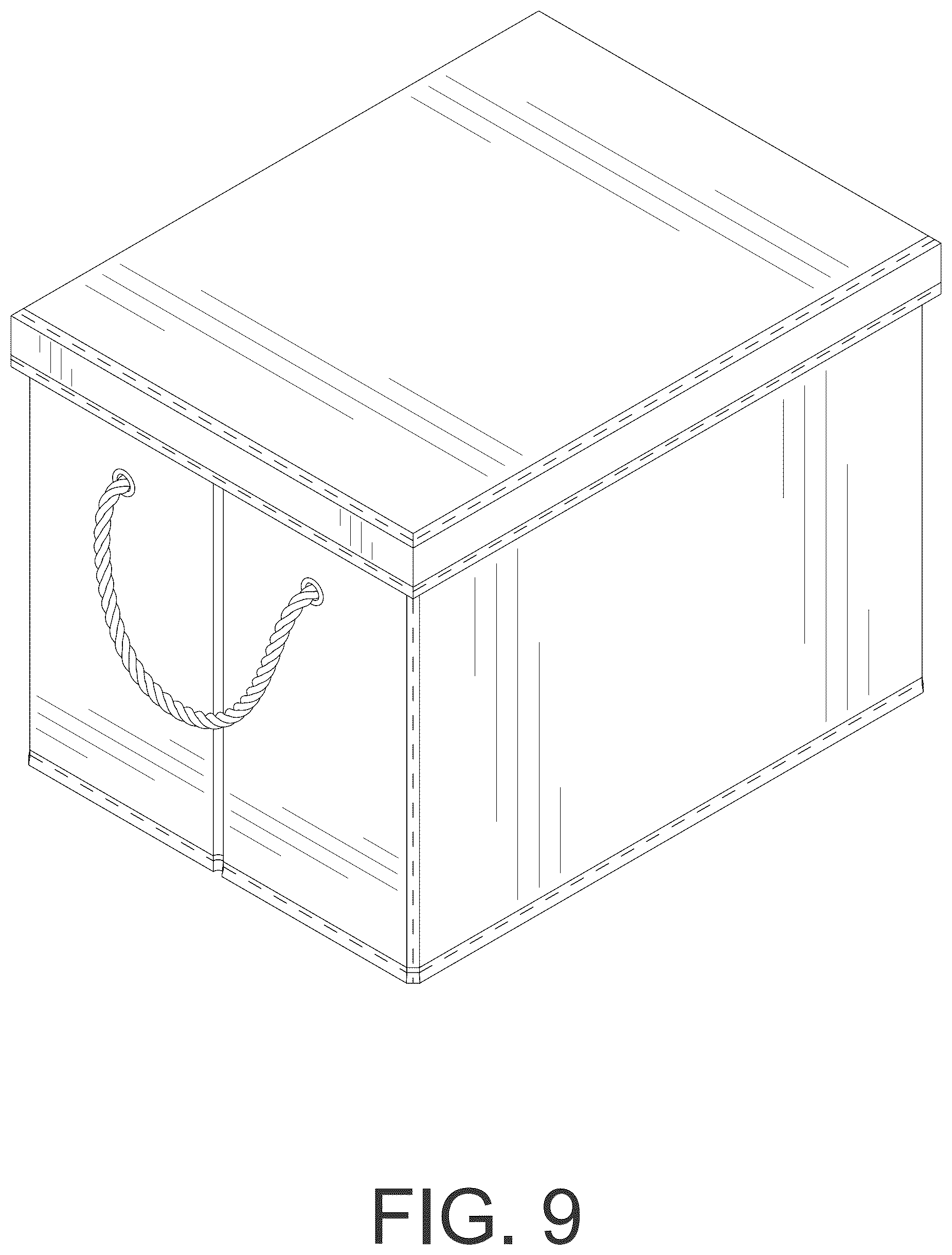 Patent USD1076429 Figure 9 – Toy storage box with play mat