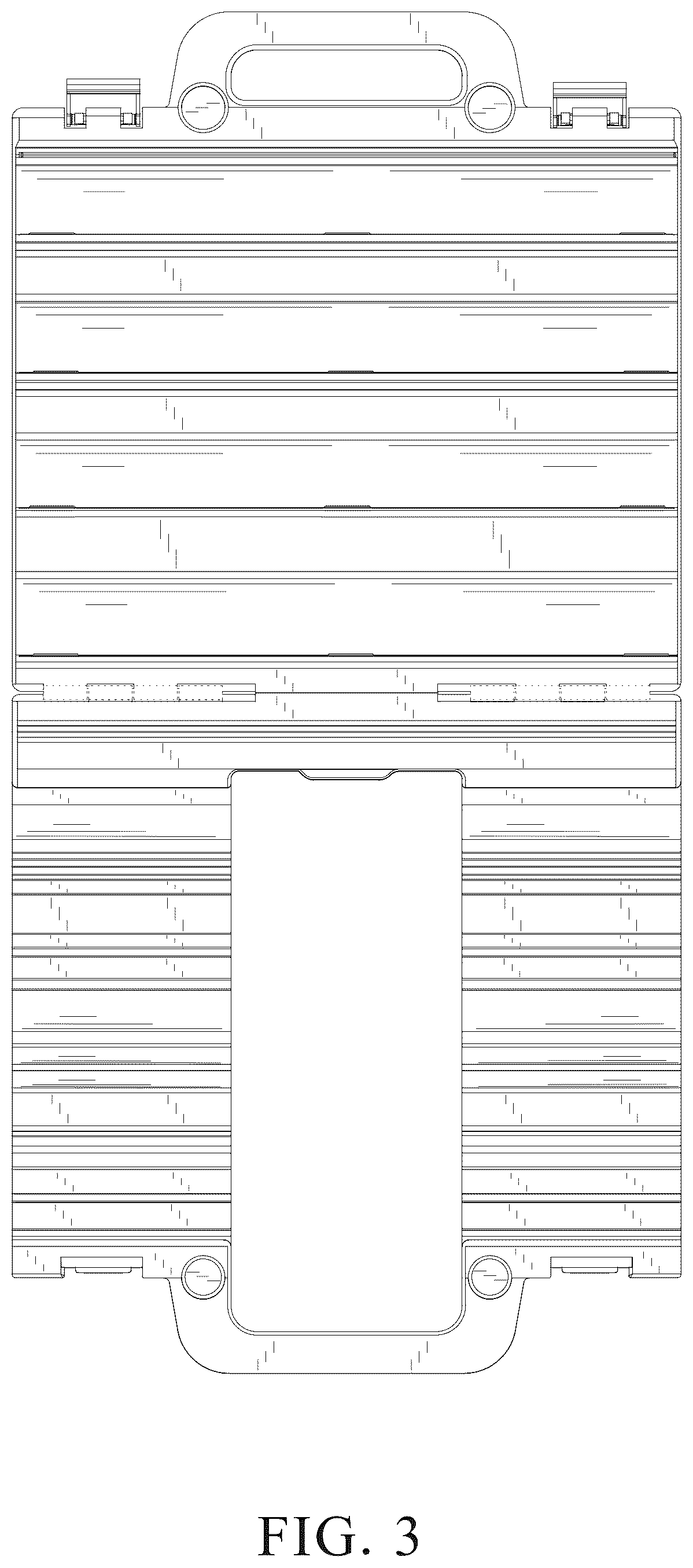 Patent USD1076431 Figure 3 – Trowel box