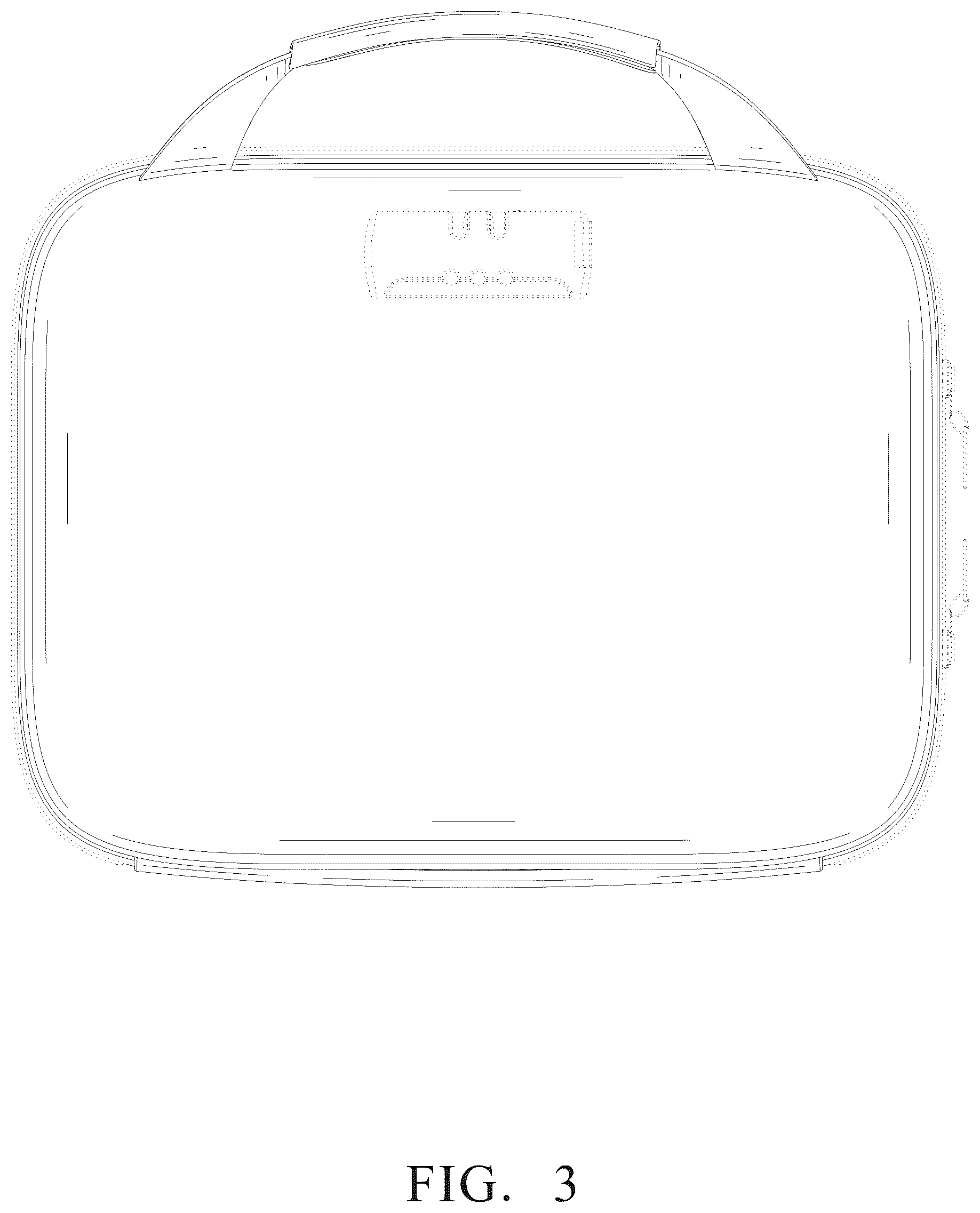 Patent USD1076432 Figure 3 – Fireproof carrying case