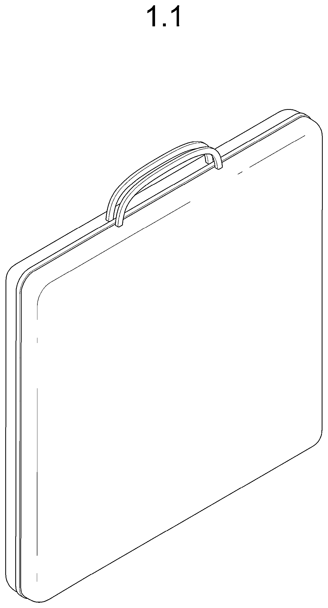 Patent USD1076434 Figure 1 – Case for television receiver