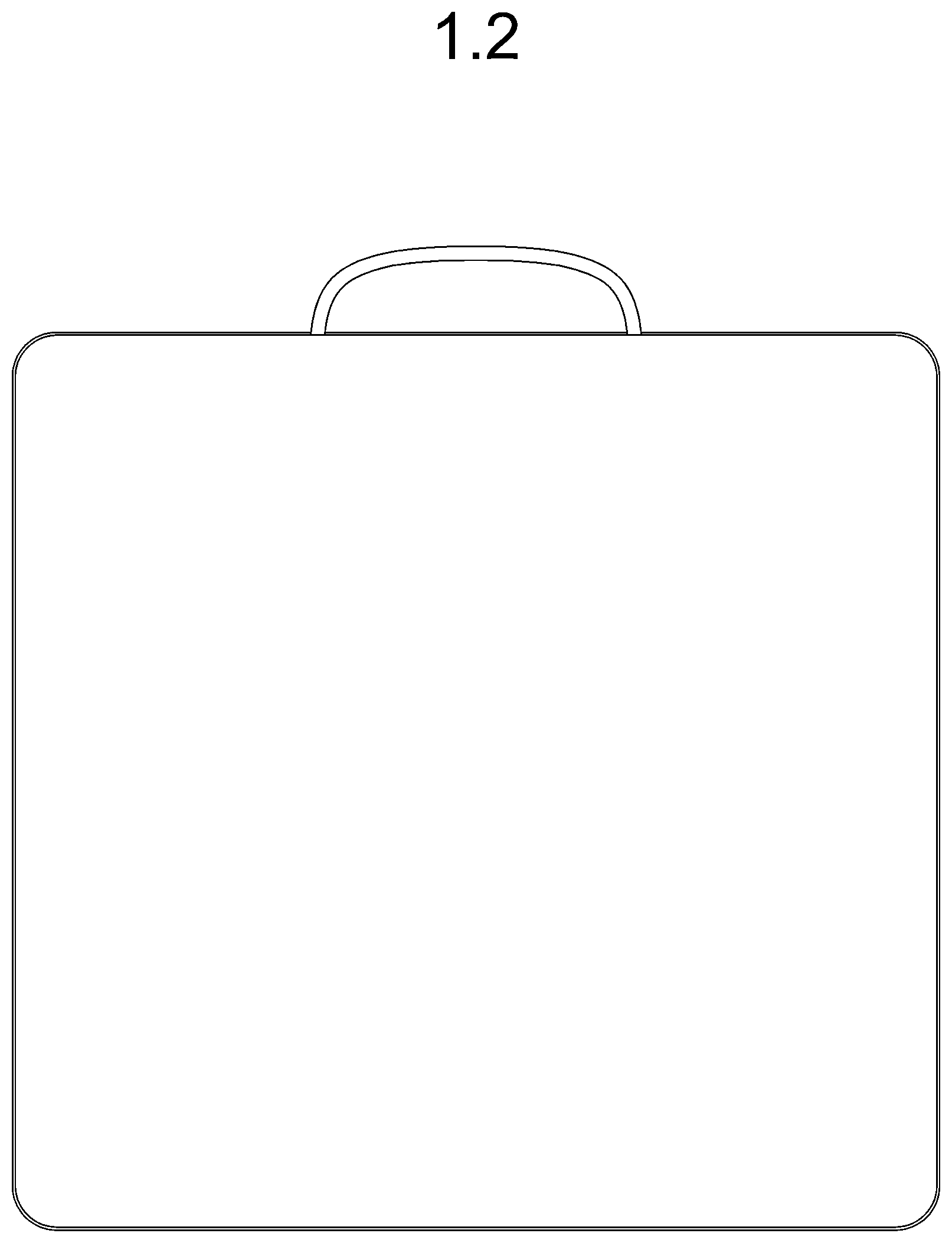 Patent USD1076434 Figure 2 – Case for television receiver
