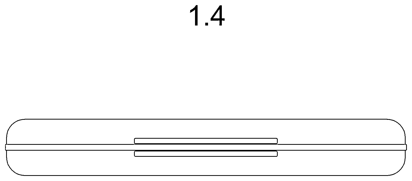 Patent USD1076434 Figure 4 – Case for television receiver