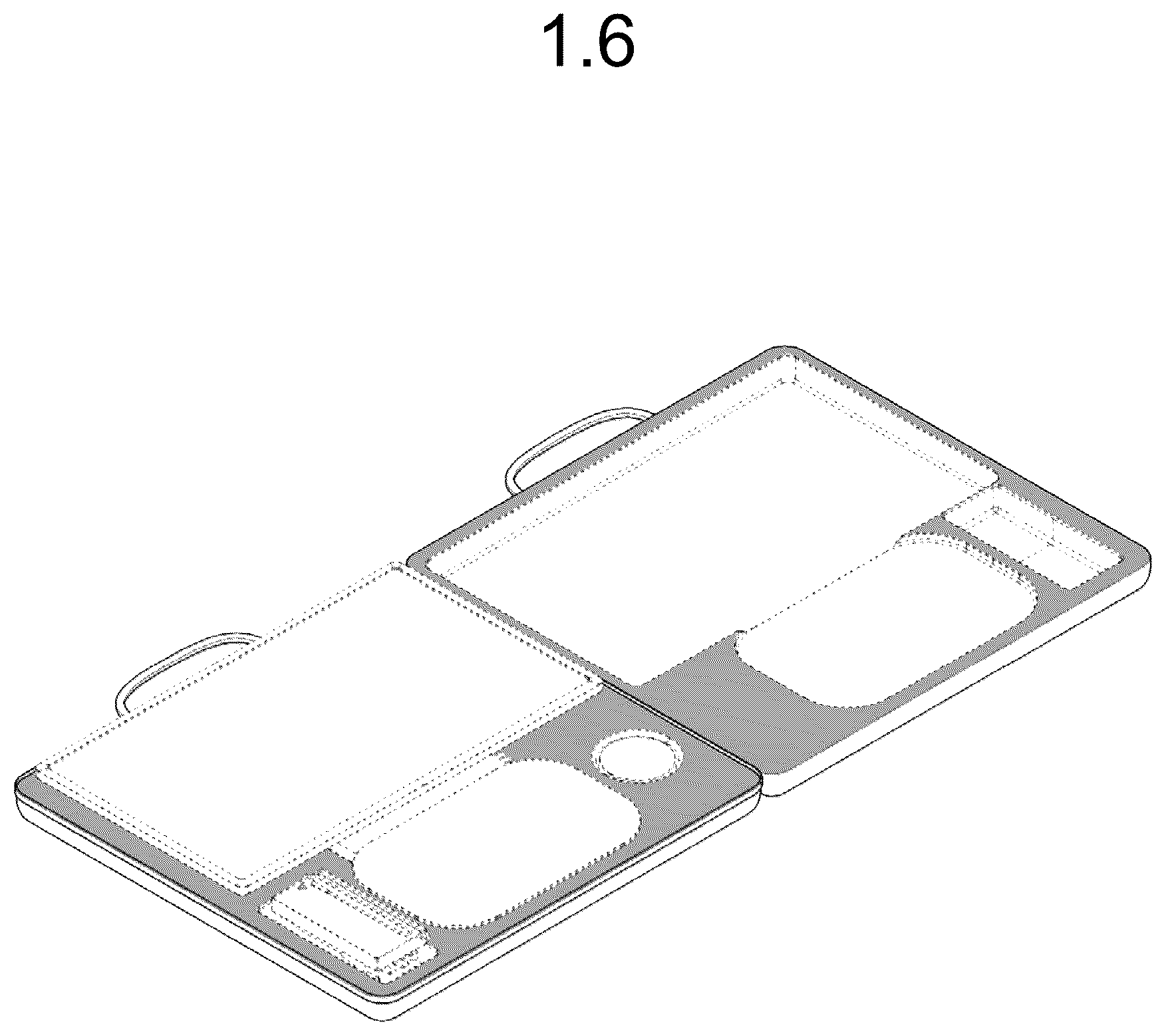 Patent USD1076434 Figure 6 – Case for television receiver