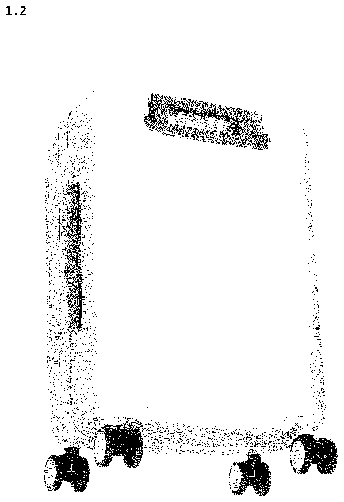 Patent USD1076435 Figure 2 – Suitcase