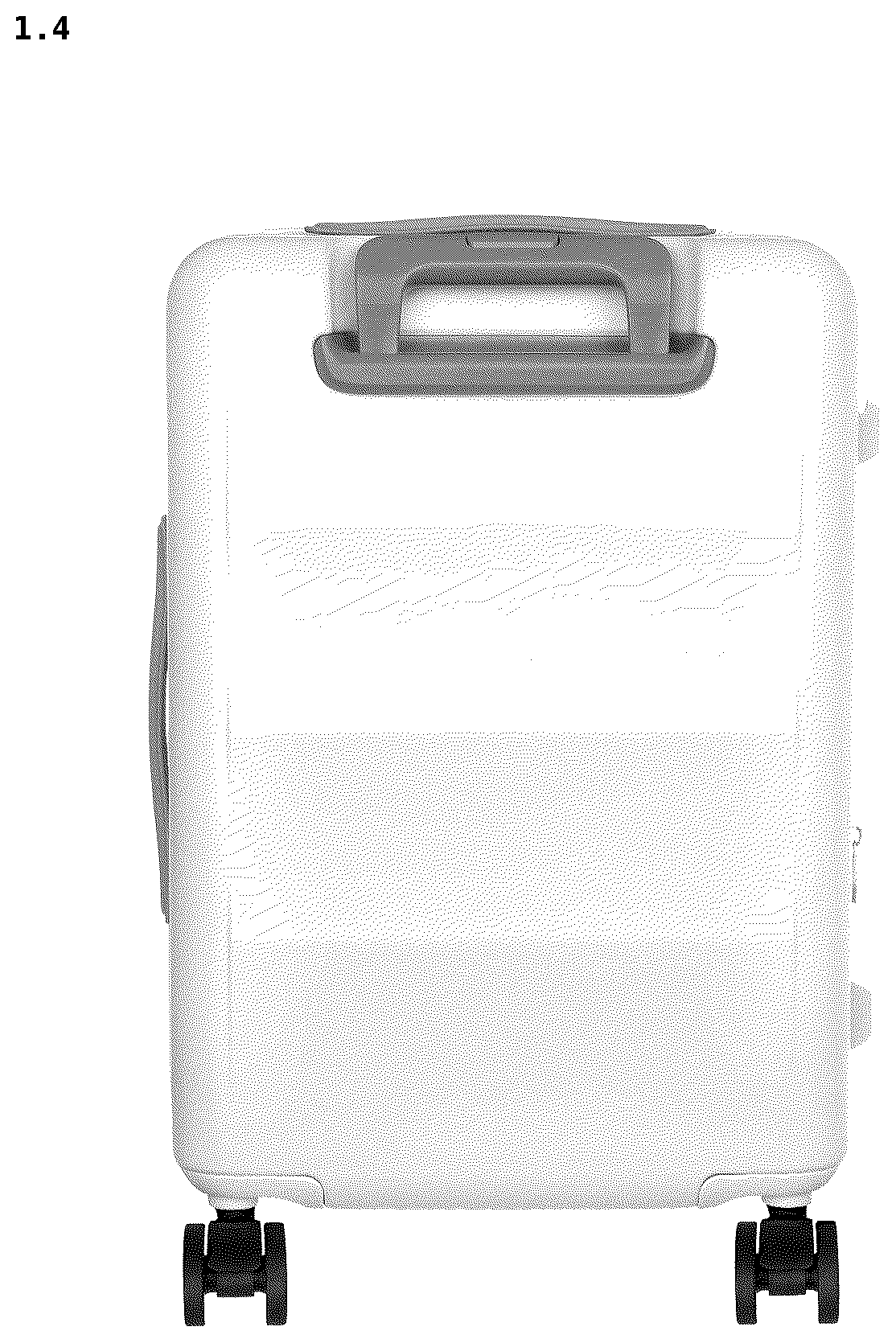 Patent USD1076435 Figure 4 – Suitcase