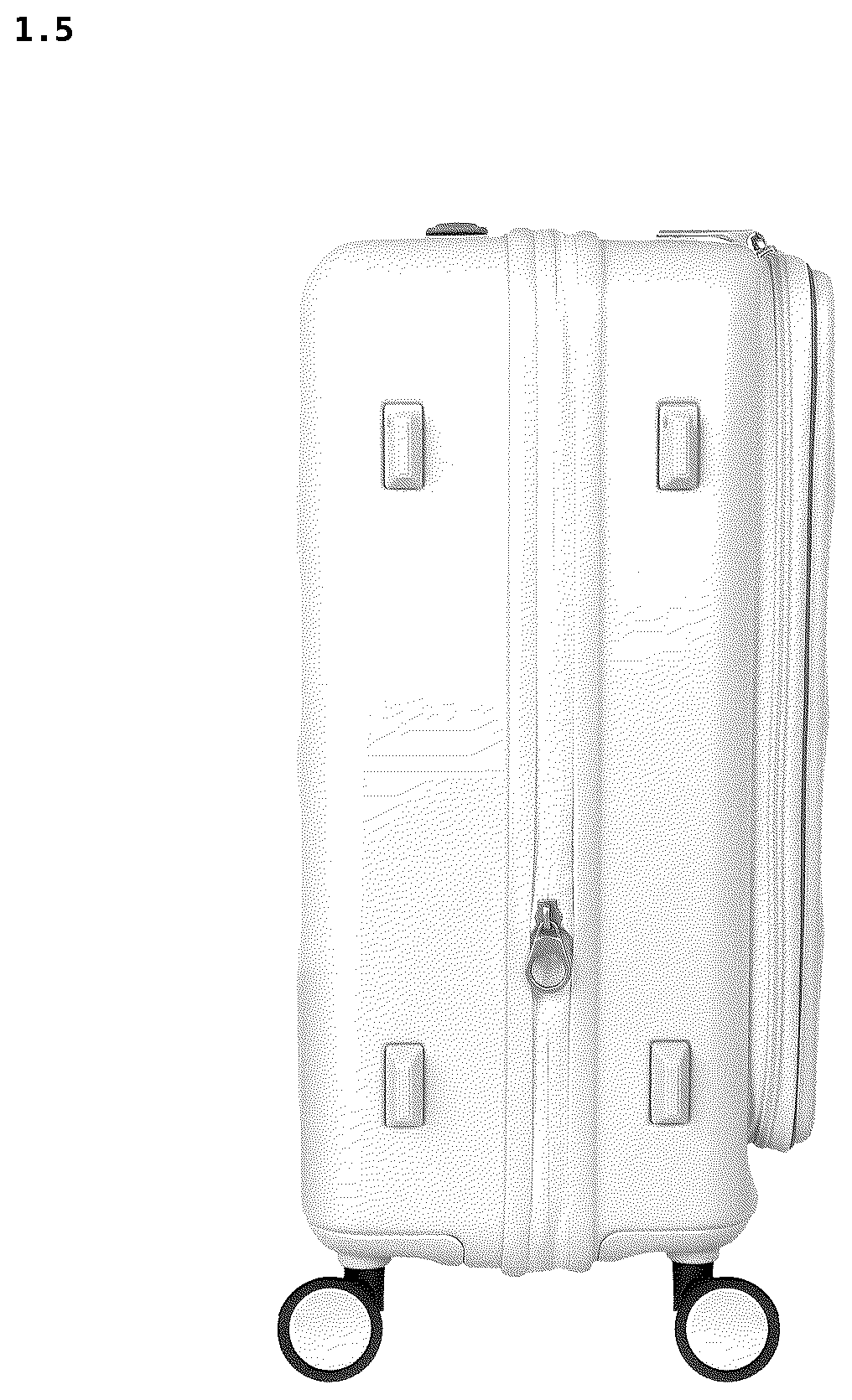 Patent USD1076435 Figure 5 – Suitcase