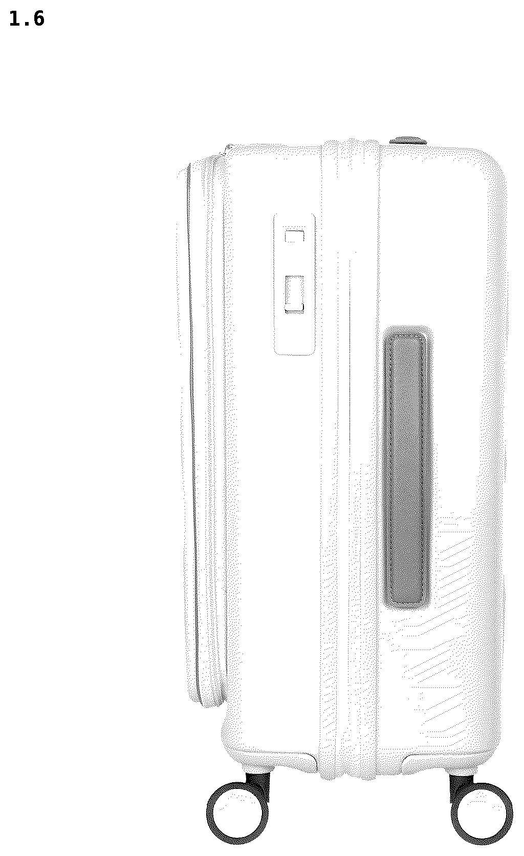 Patent USD1076435 Figure 6 – Suitcase