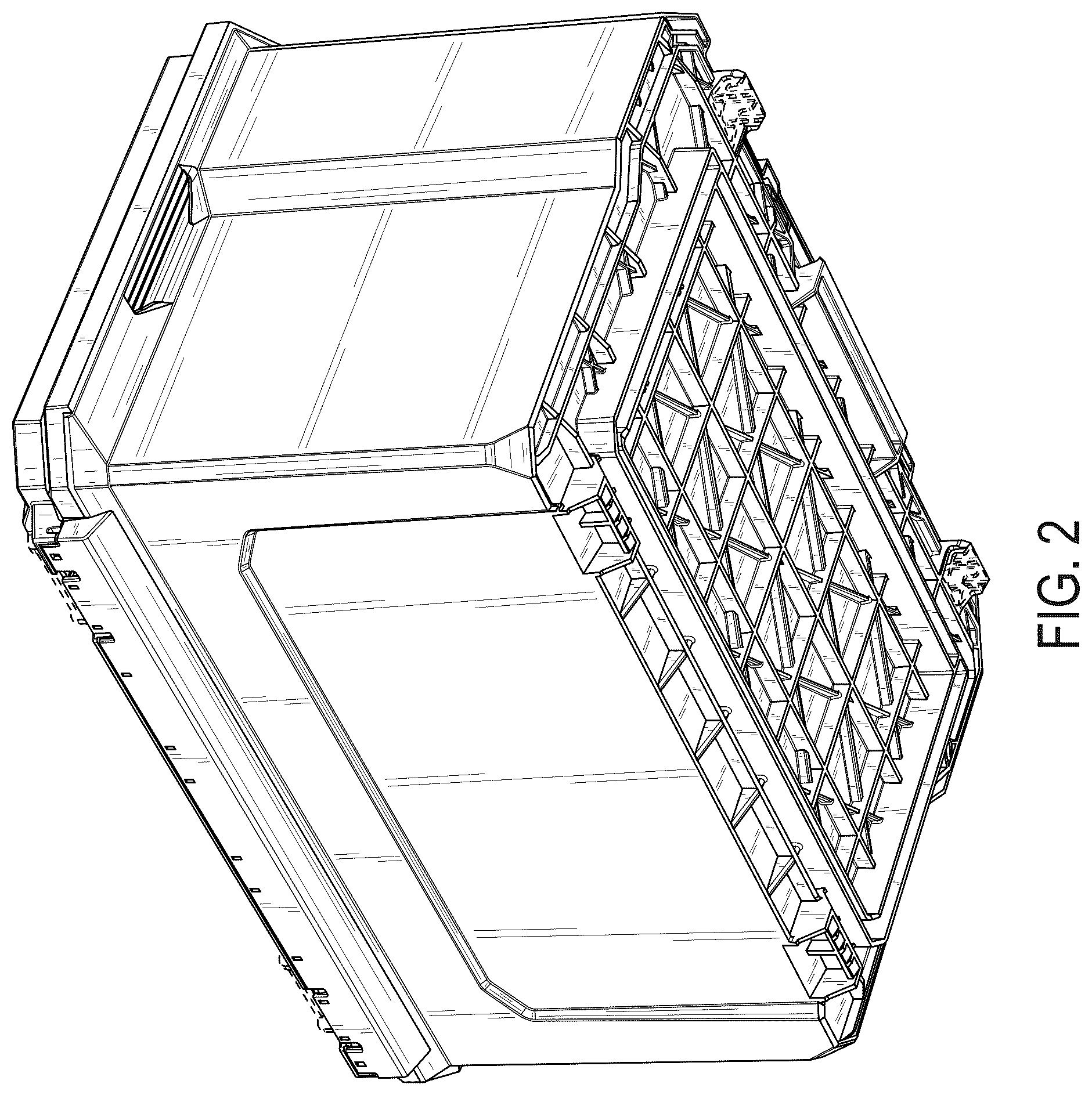 Patent USD1076436 Figure 2 – Drawered storage unit