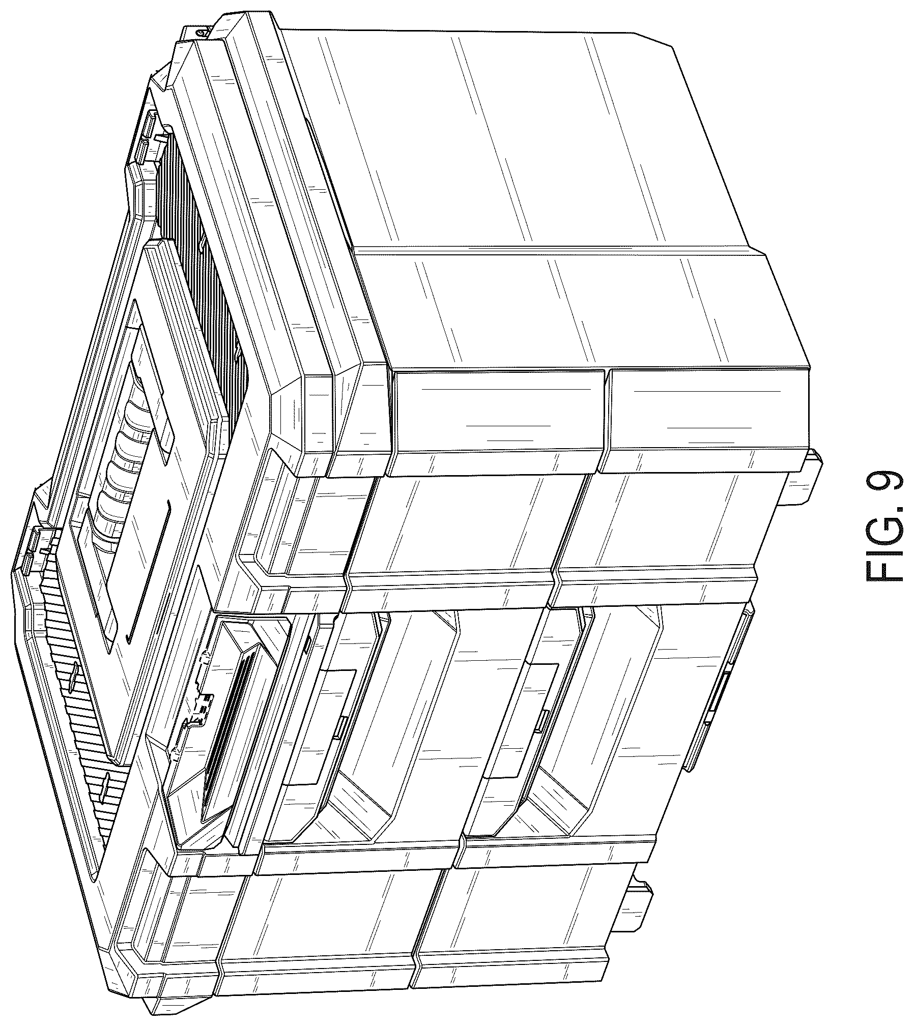 Patent USD1076436 Figure 9 – Drawered storage unit