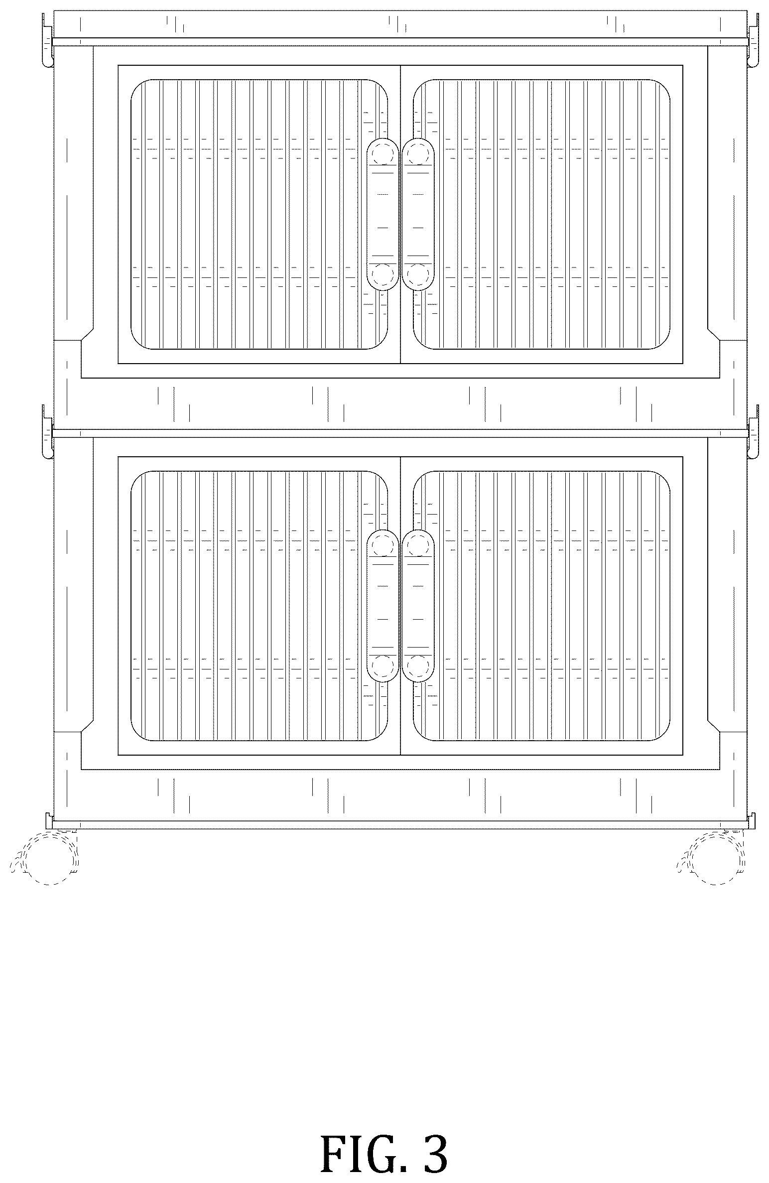 Patent USD1076443 Figure 3 – Set of foldable storage bins