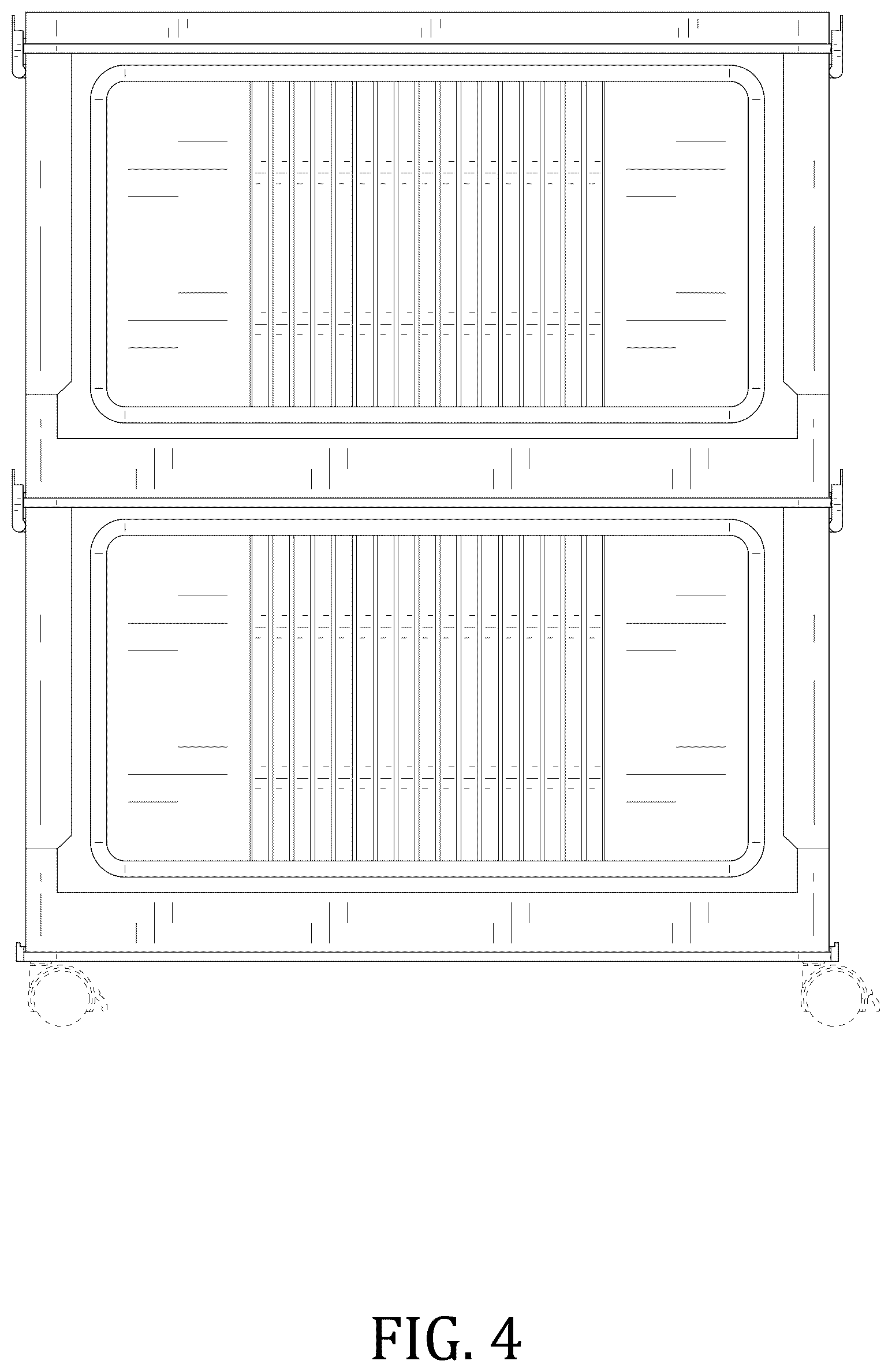 Patent USD1076443 Figure 4 – Set of foldable storage bins