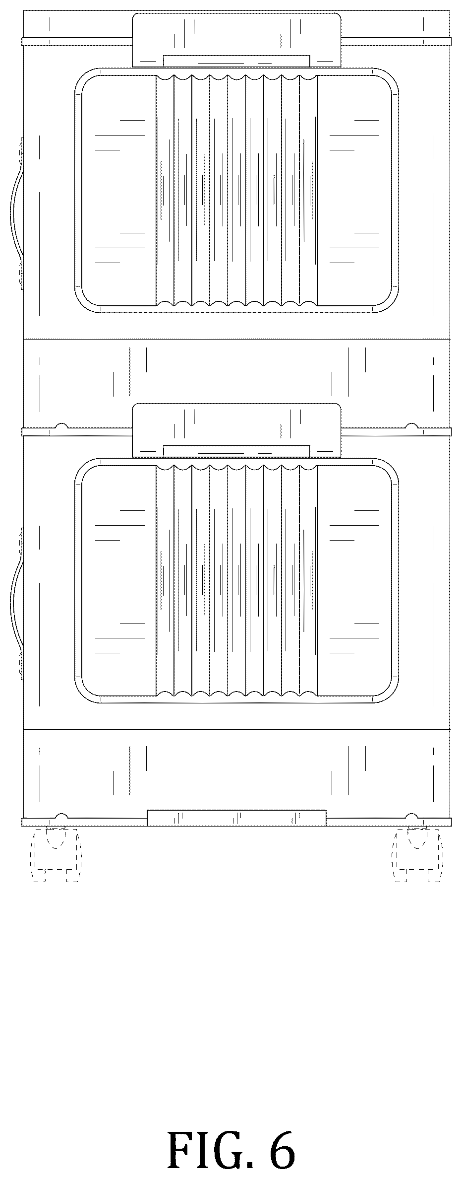 Patent USD1076443 Figure 6 – Set of foldable storage bins