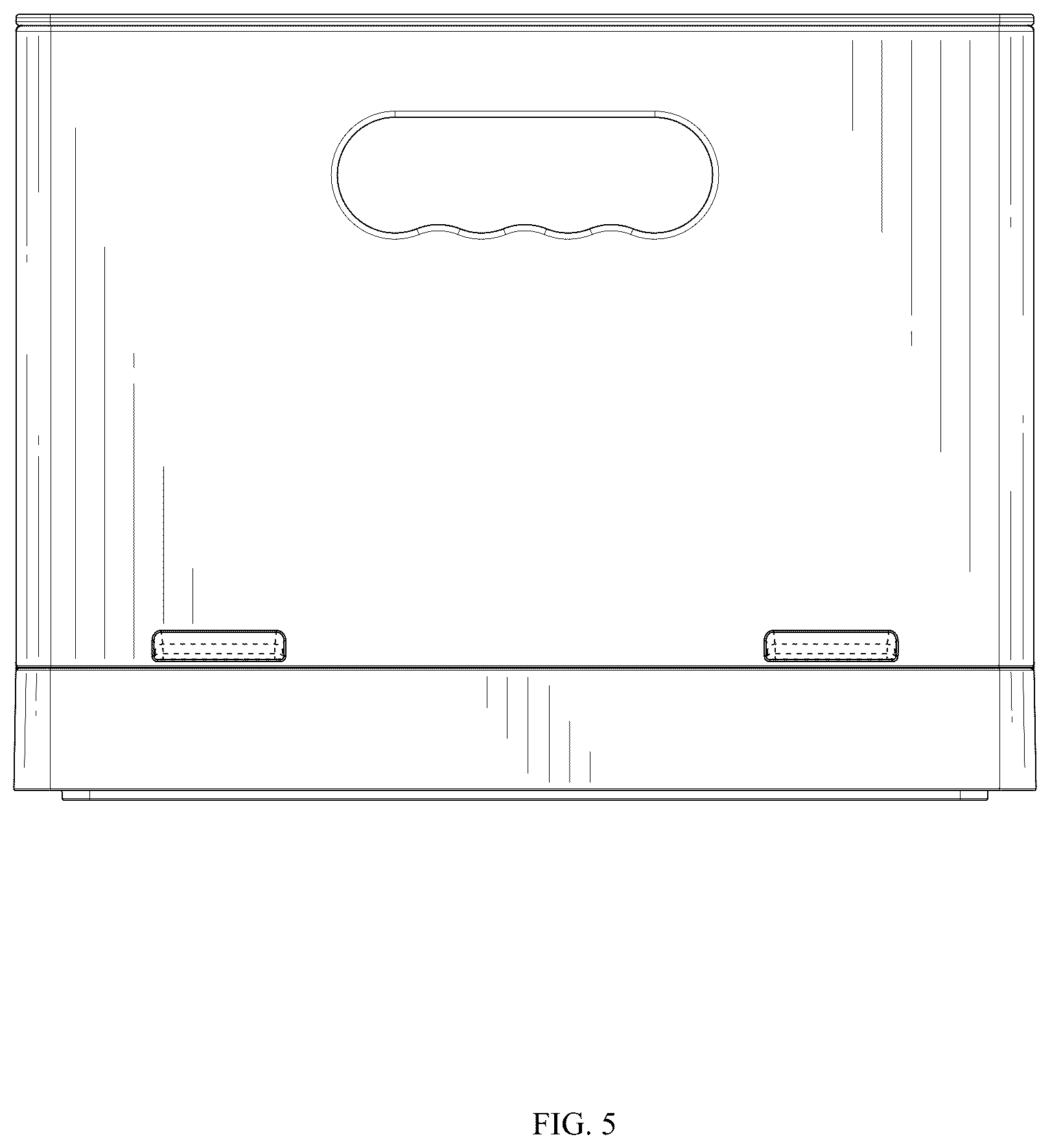 Patent USD1076444 Figure 5 – Foldable storage box