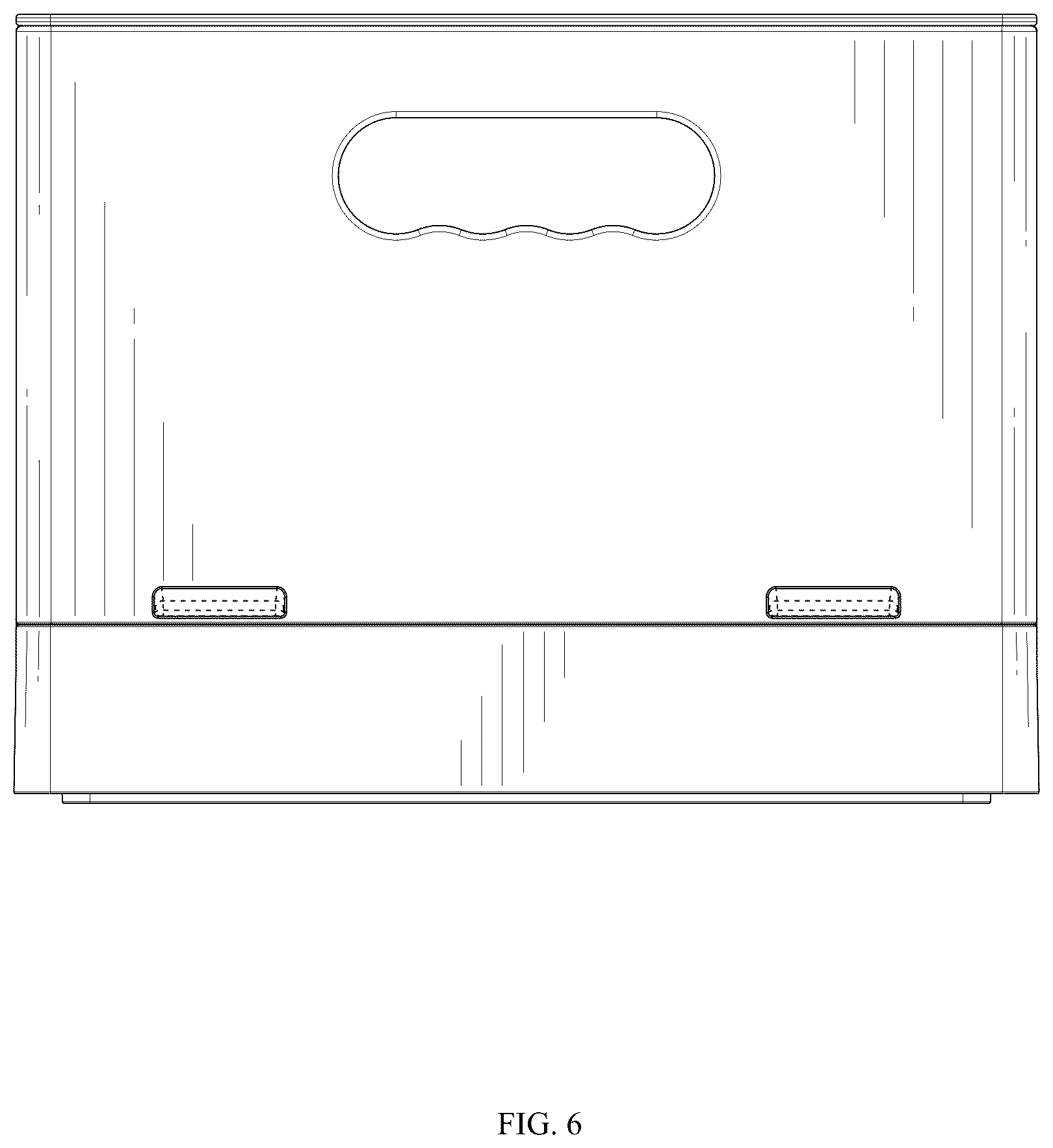 Patent USD1076444 Figure 6 – Foldable storage box