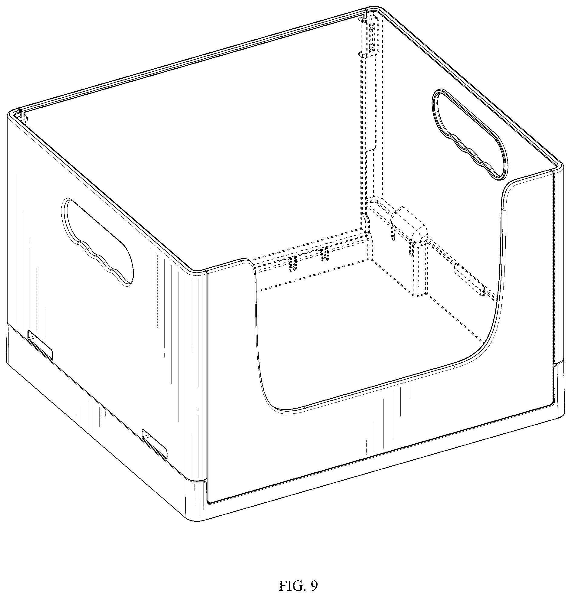 Patent USD1076444 Figure 9 – Foldable storage box