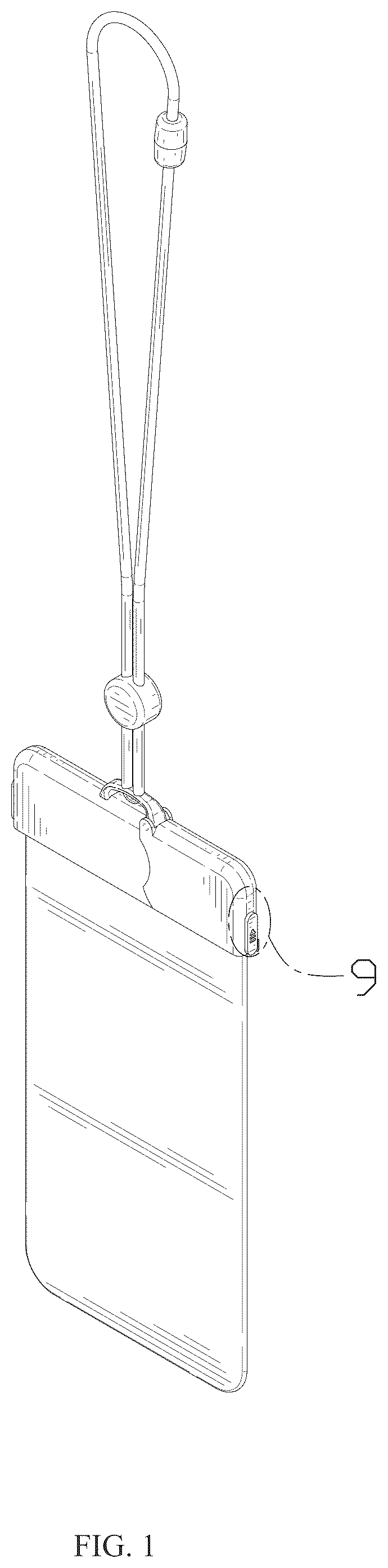 Patent USD1076445 Figure 1 – Waterproof bag