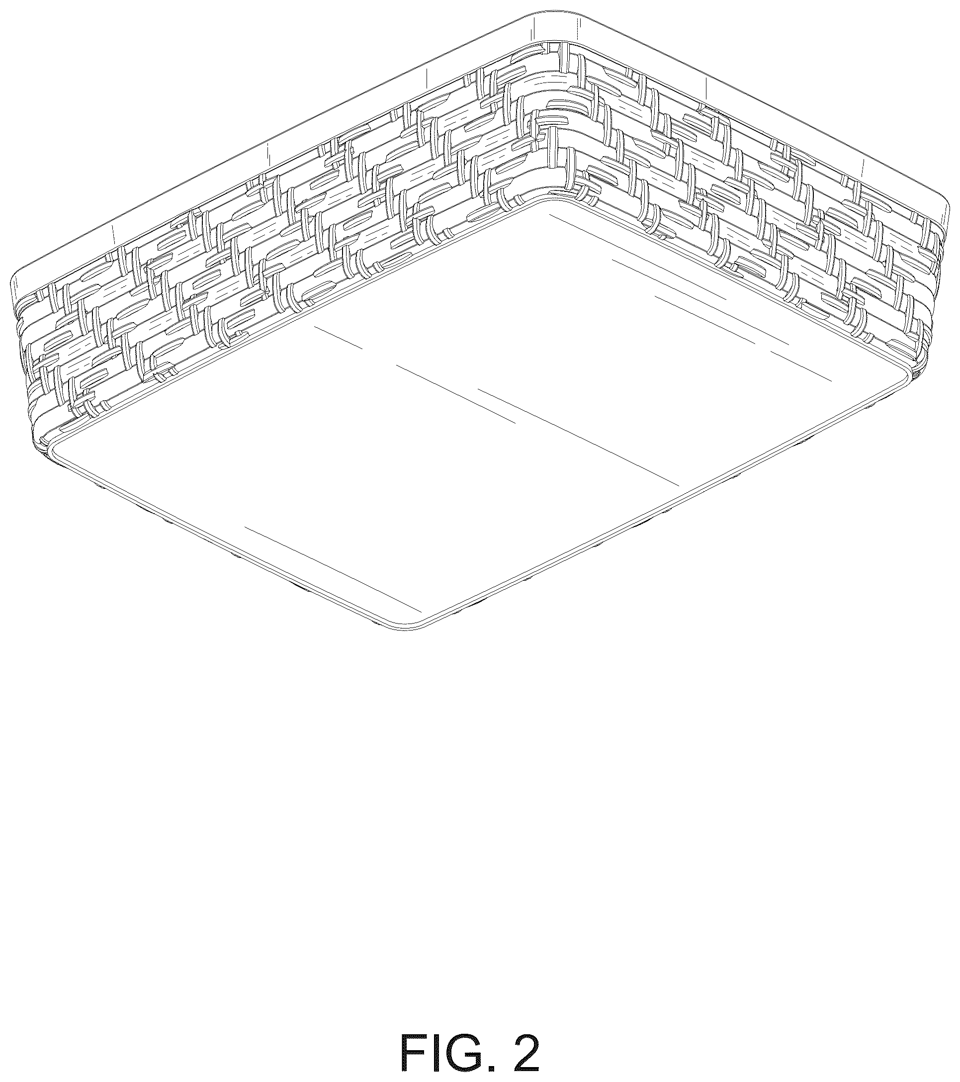 Patent USD1076446 Figure 2 – Storage basket
