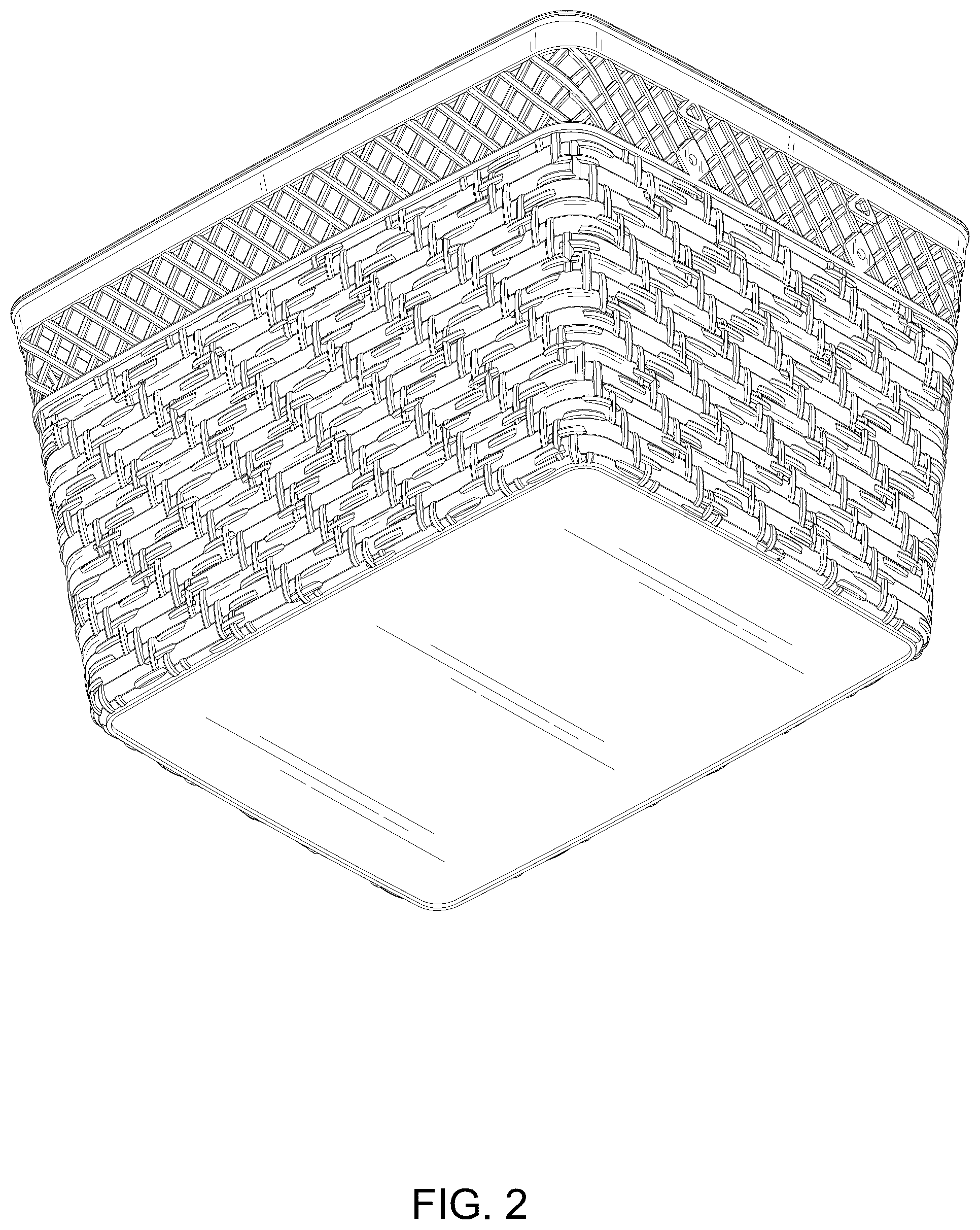 Patent USD1076447 Figure 2 – Storage basket