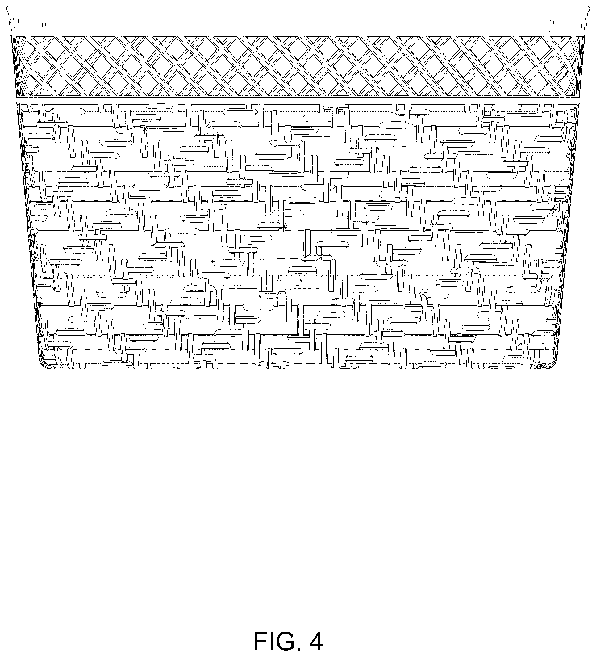 Patent USD1076447 Figure 4 – Storage basket
