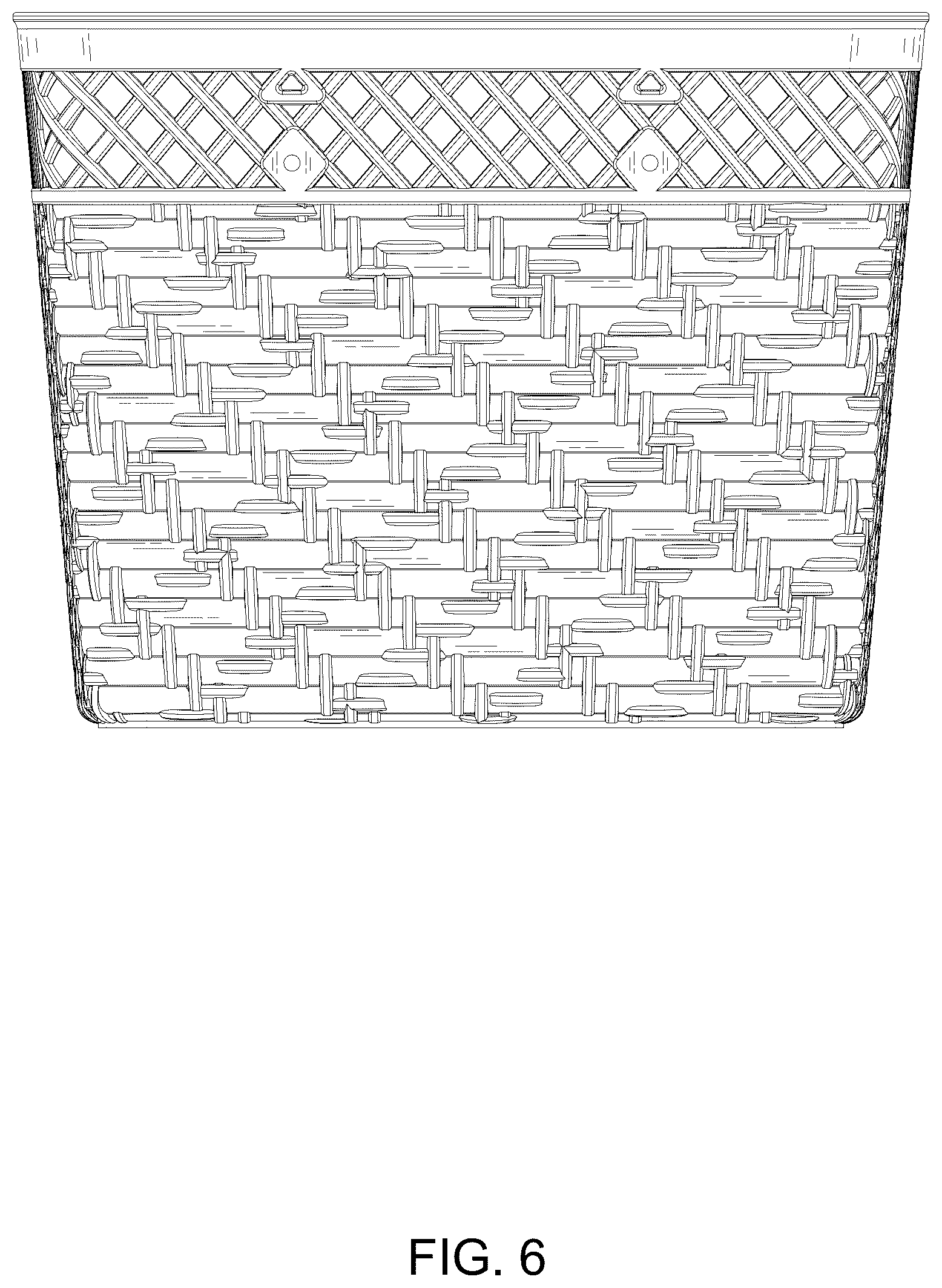 Patent USD1076447 Figure 6 – Storage basket