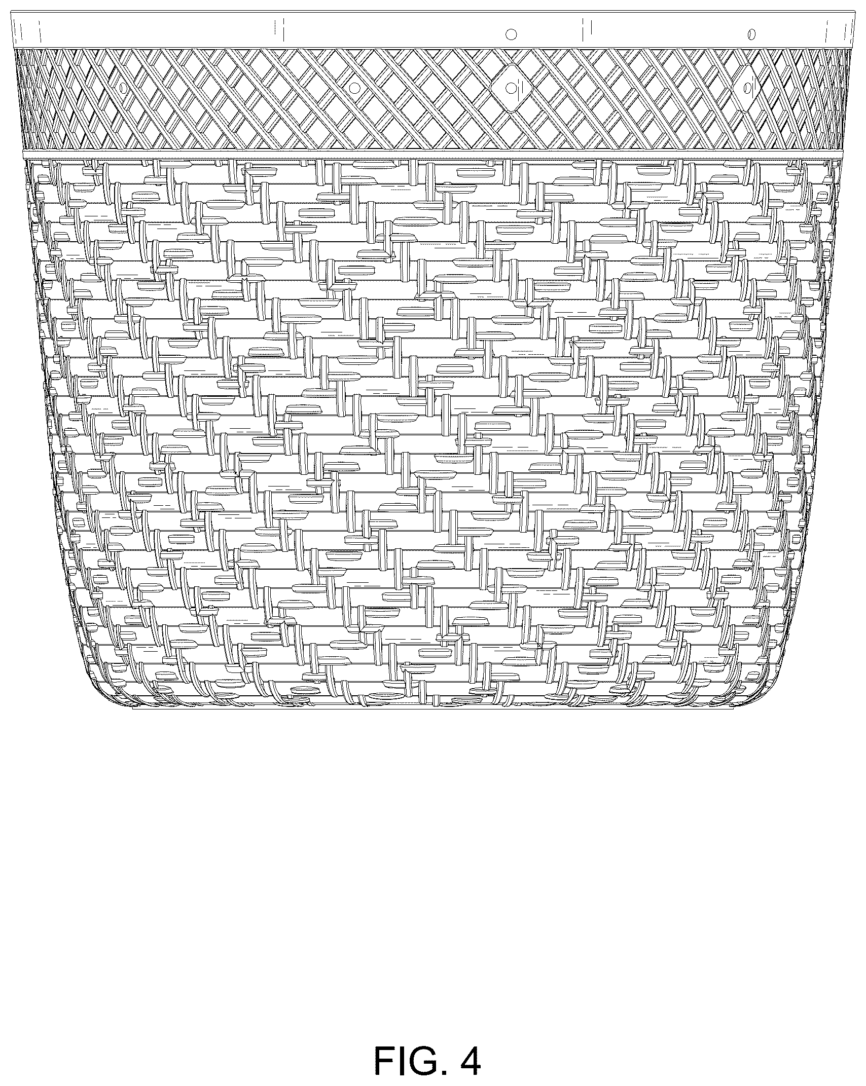 Patent USD1076448 Figure 4 – Storage basket