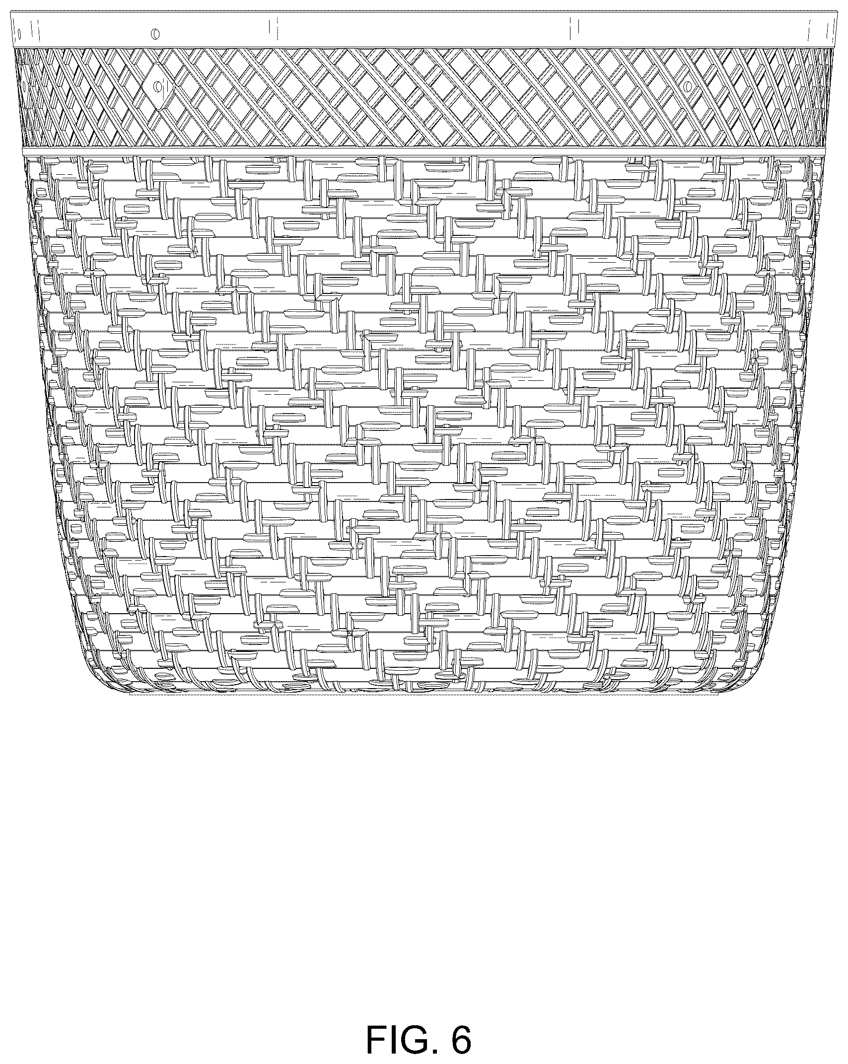 Patent USD1076448 Figure 6 – Storage basket