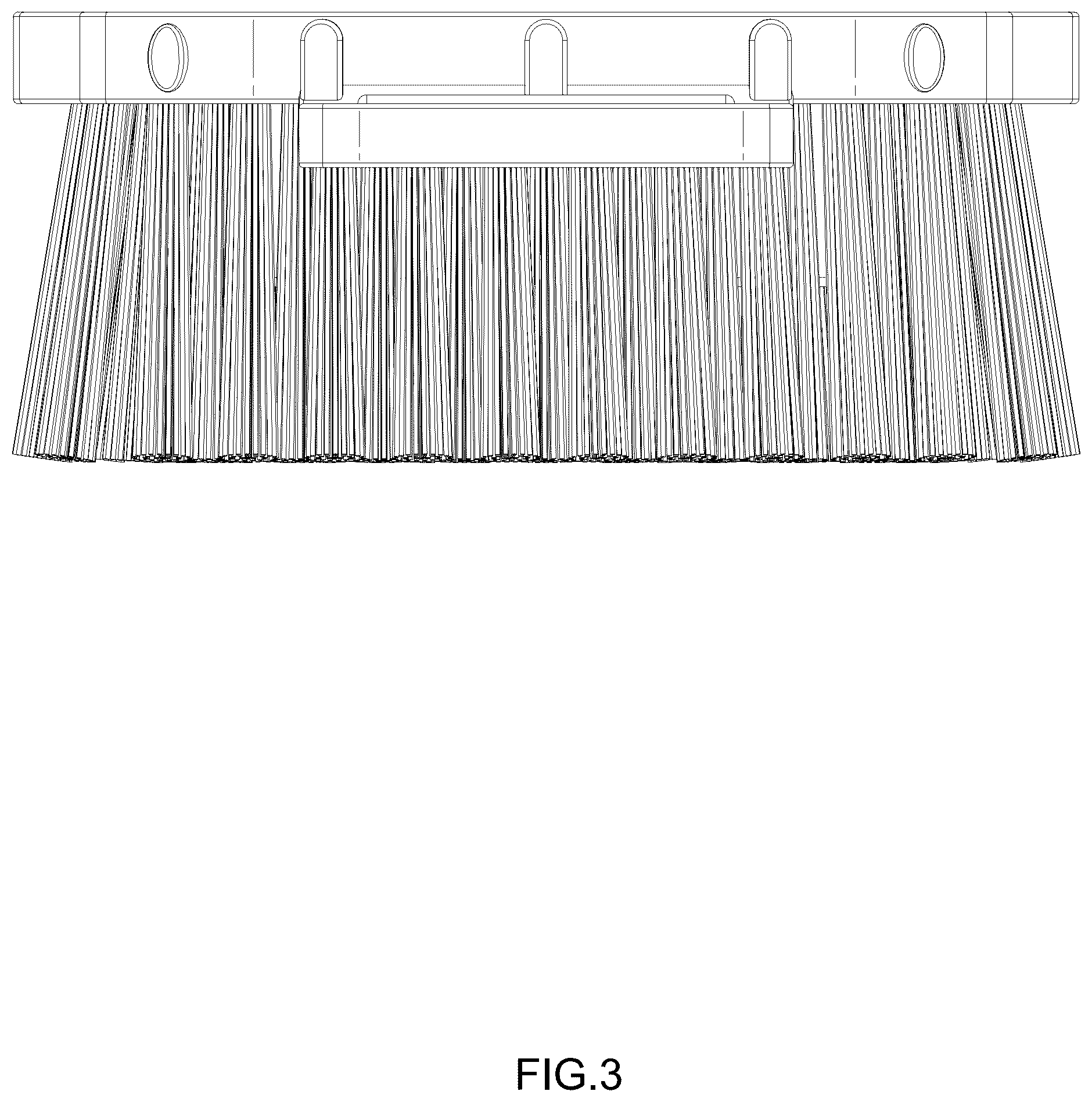 Patent USD1076453 Figure 3 – Head for cleaning brush