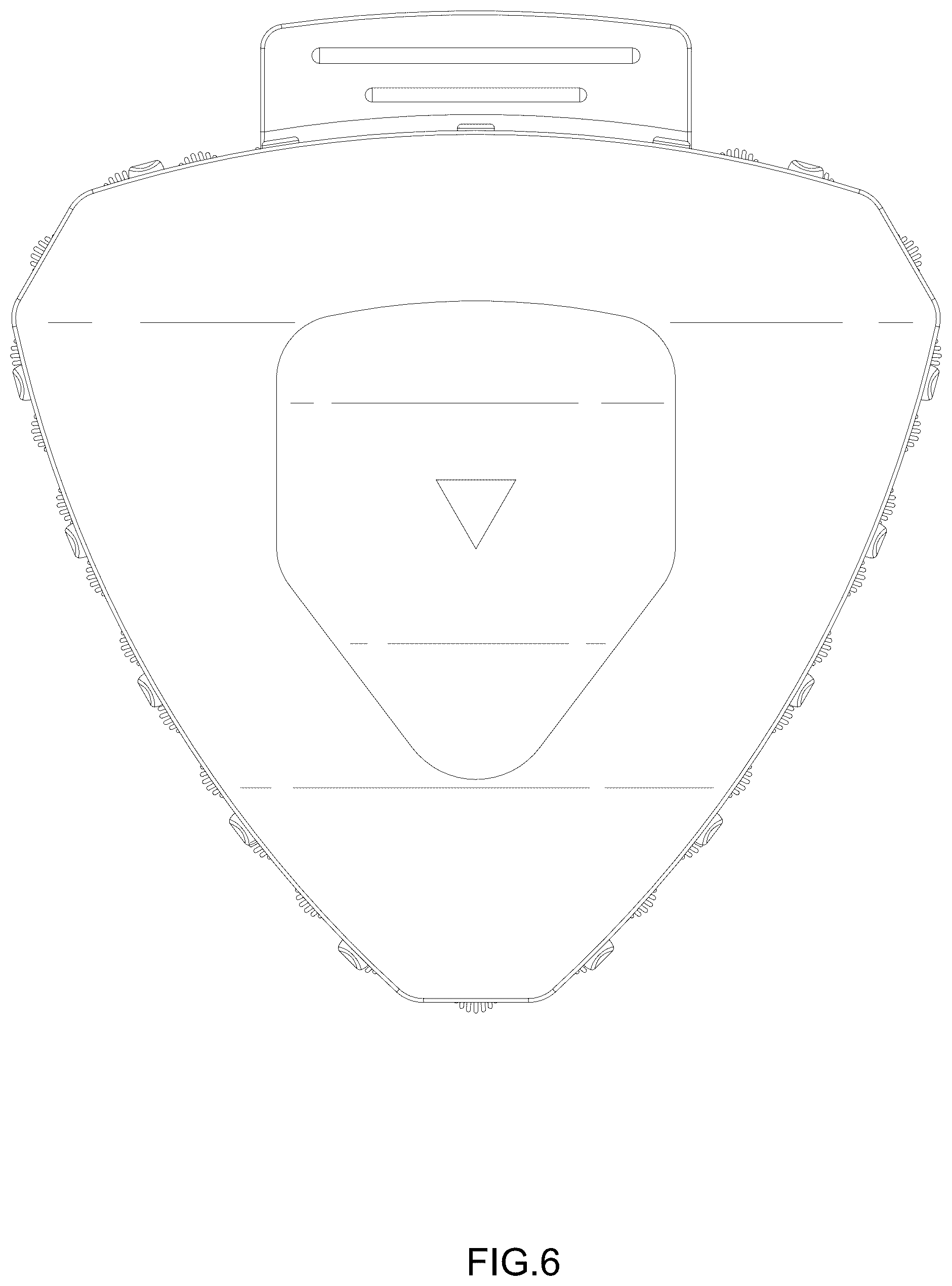 Patent USD1076453 Figure 6 – Head for cleaning brush