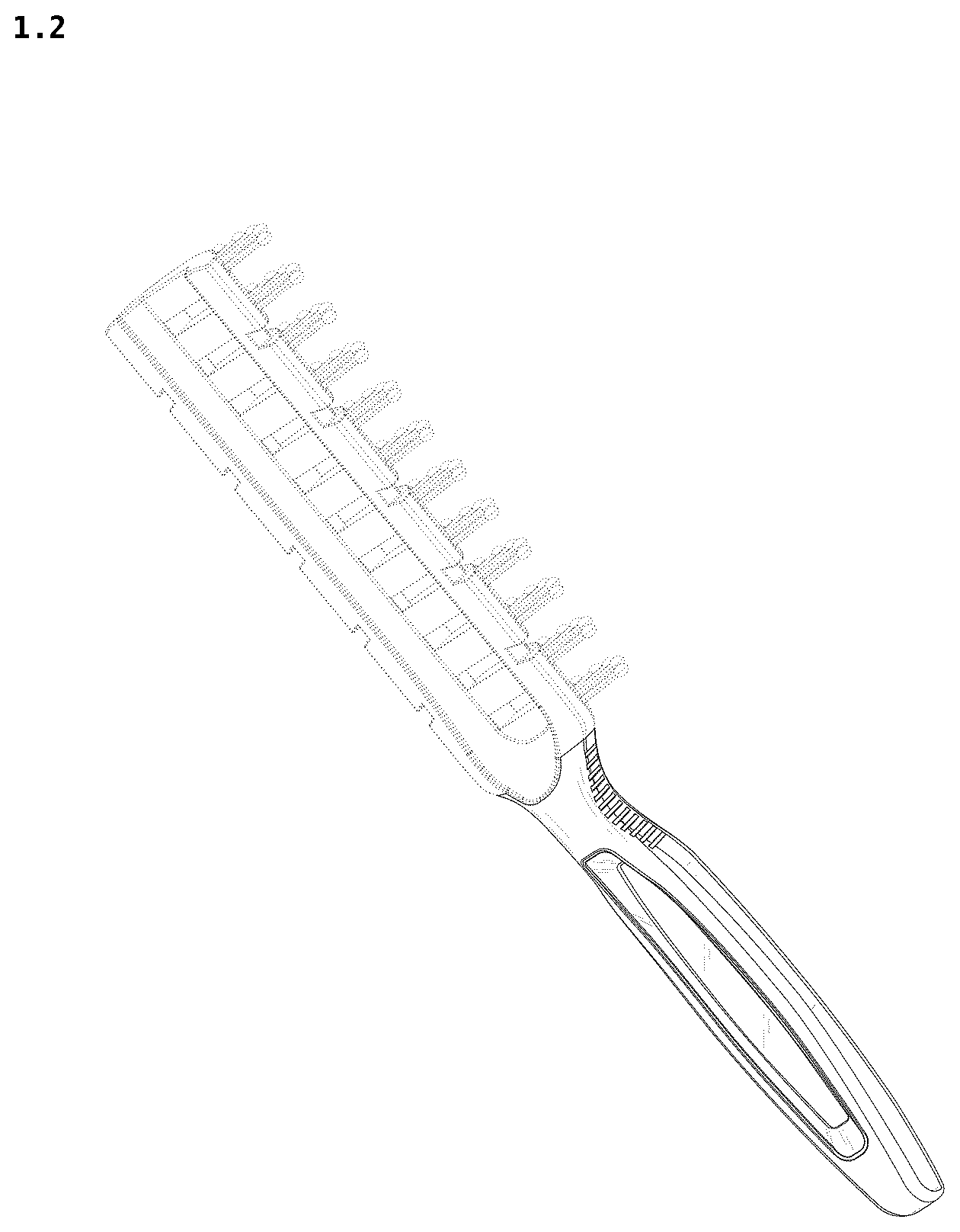 Patent USD1076454 Figure 2 – Hair brush