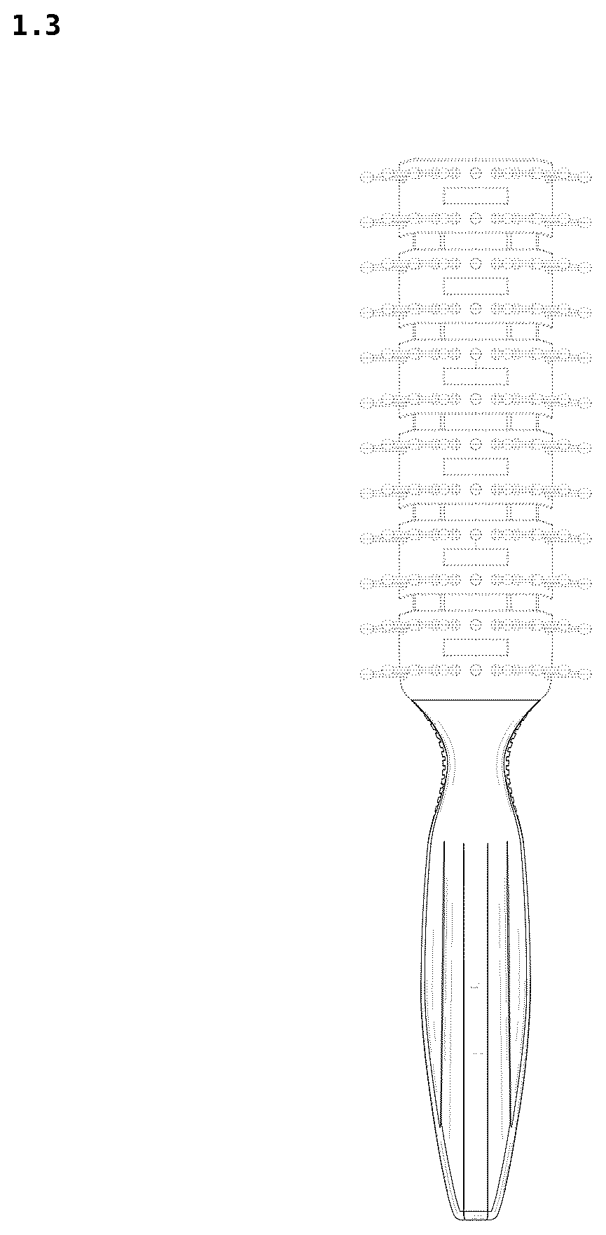 Patent USD1076454 Figure 3 – Hair brush
