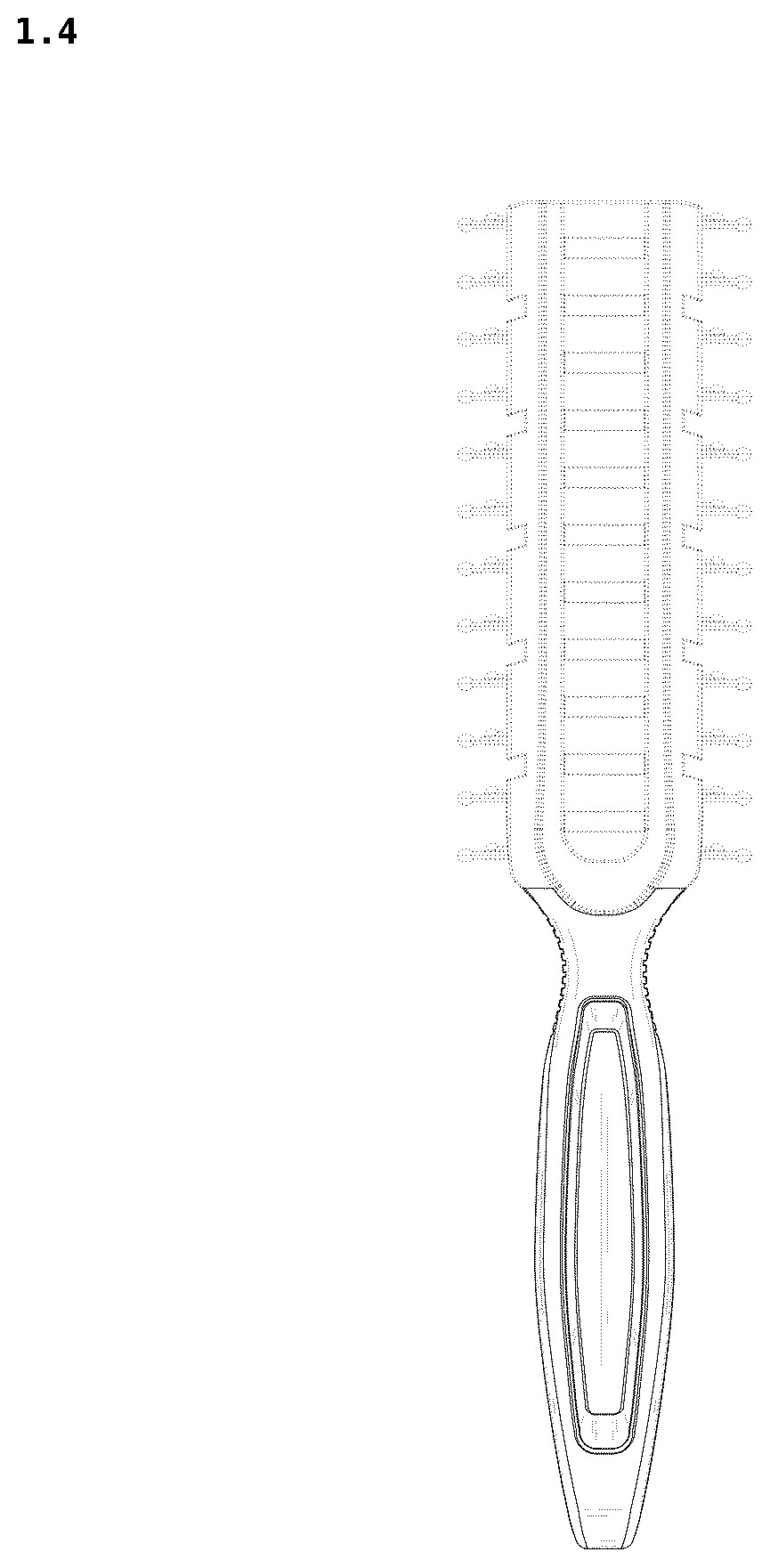 Patent USD1076454 Figure 4 – Hair brush