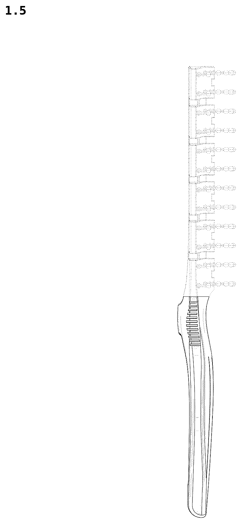 Patent USD1076454 Figure 5 – Hair brush